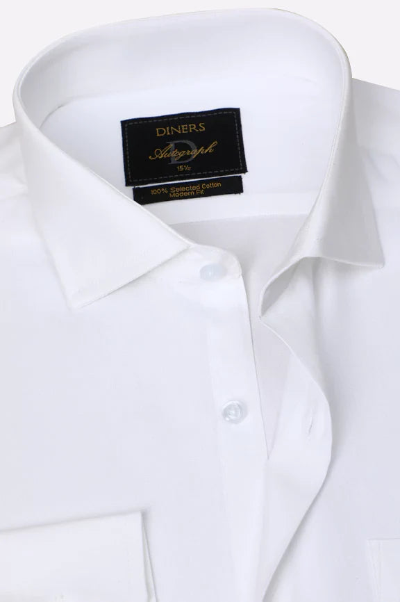 White Self Texture Formal Autograph Shirt