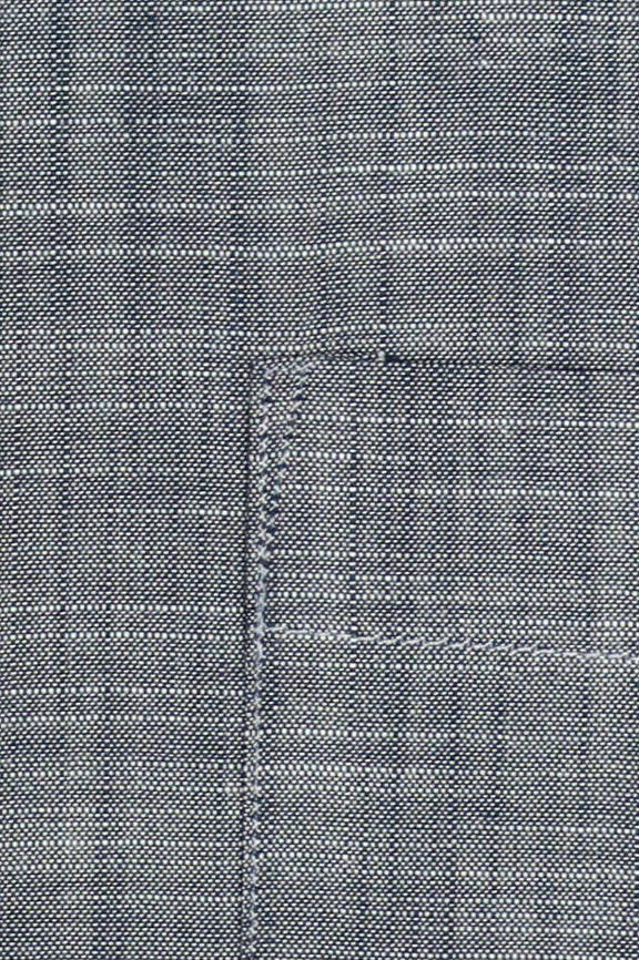 Dark Blue Formal Autograph Linen Shirt