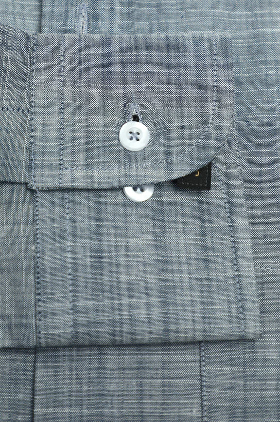Dark Blue Formal Autograph Linen Shirt