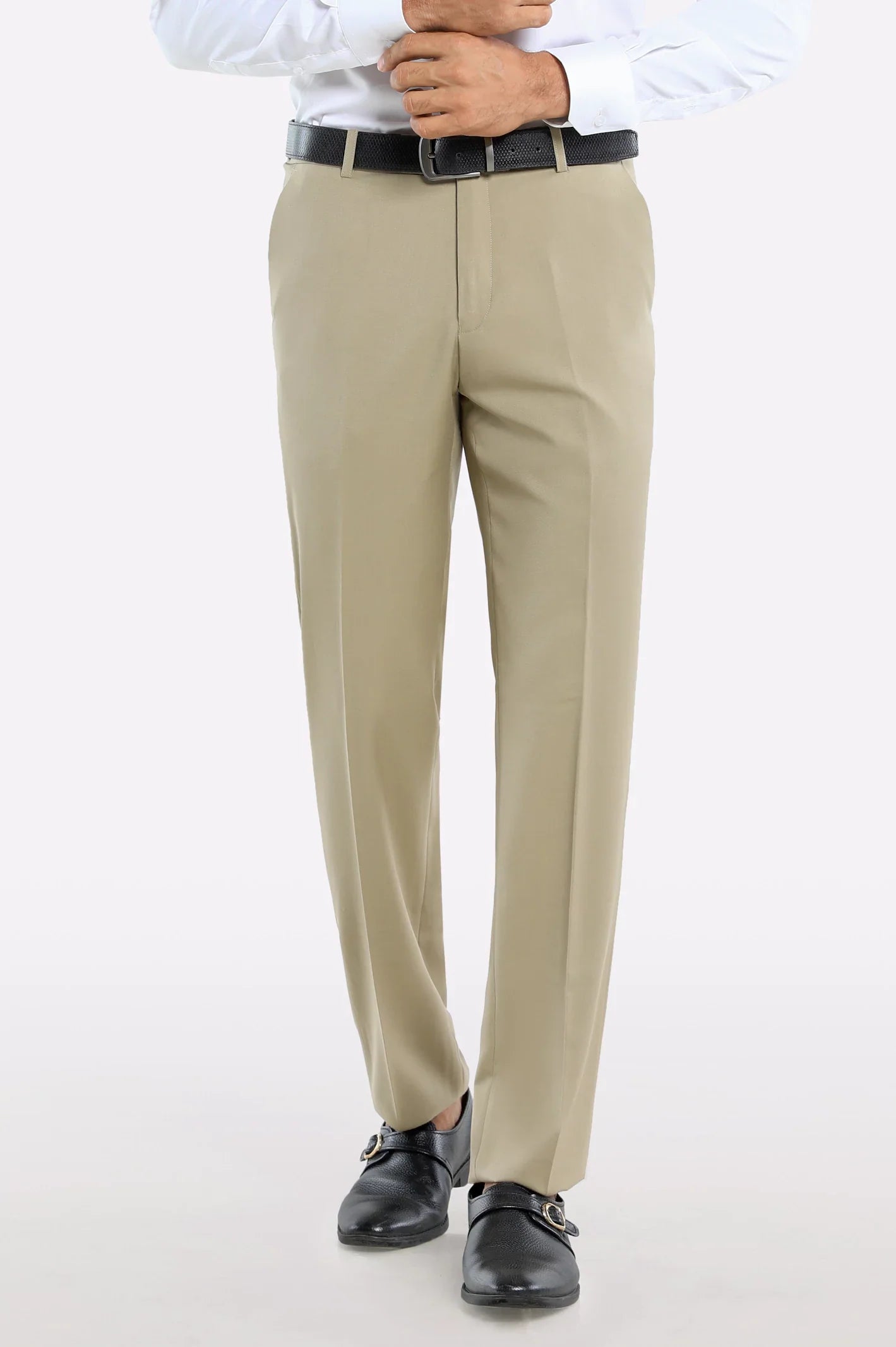 Fawn Regular Fit Formal Trouser