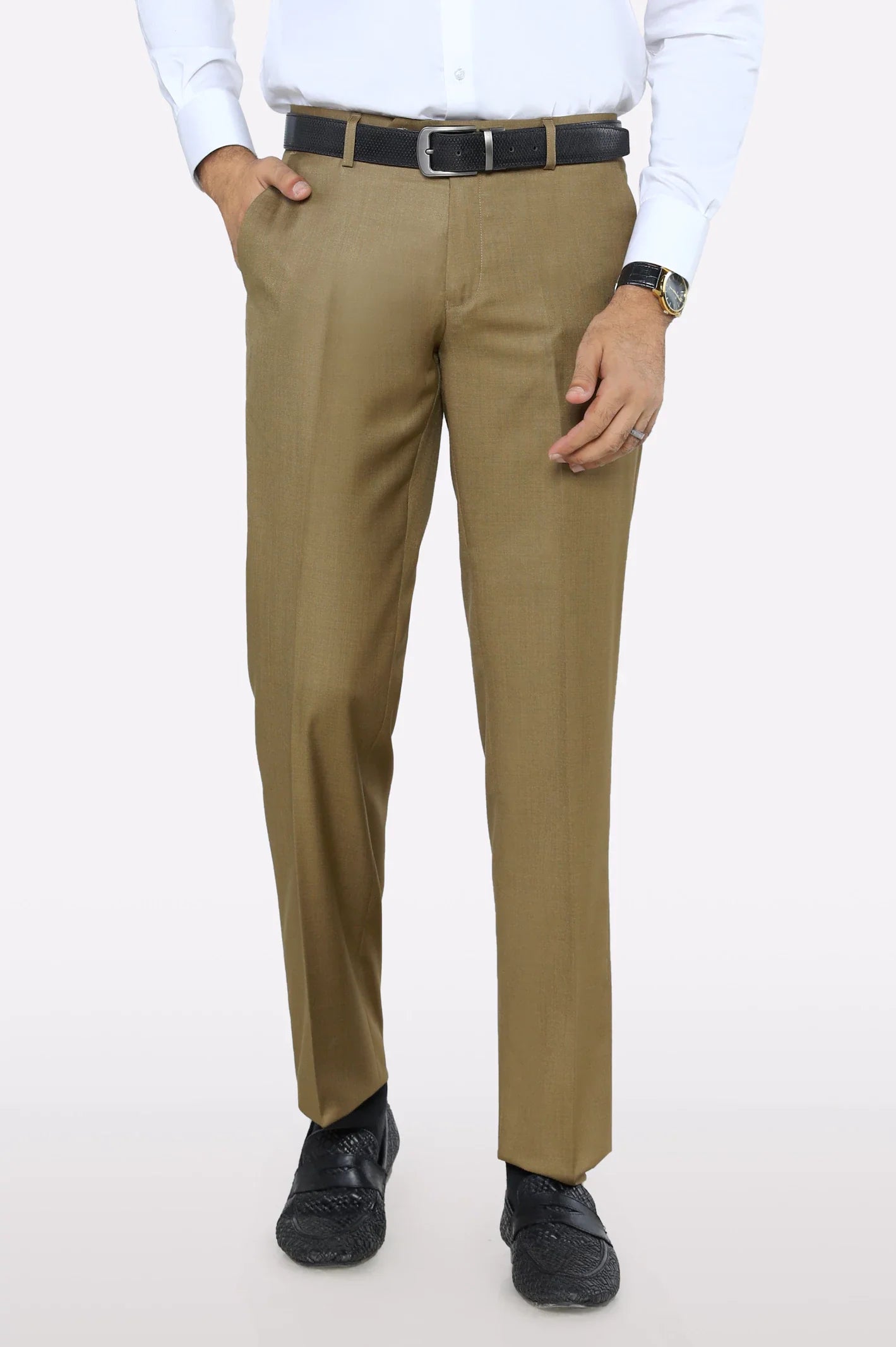 Brown Smart Fit Formal Trouser