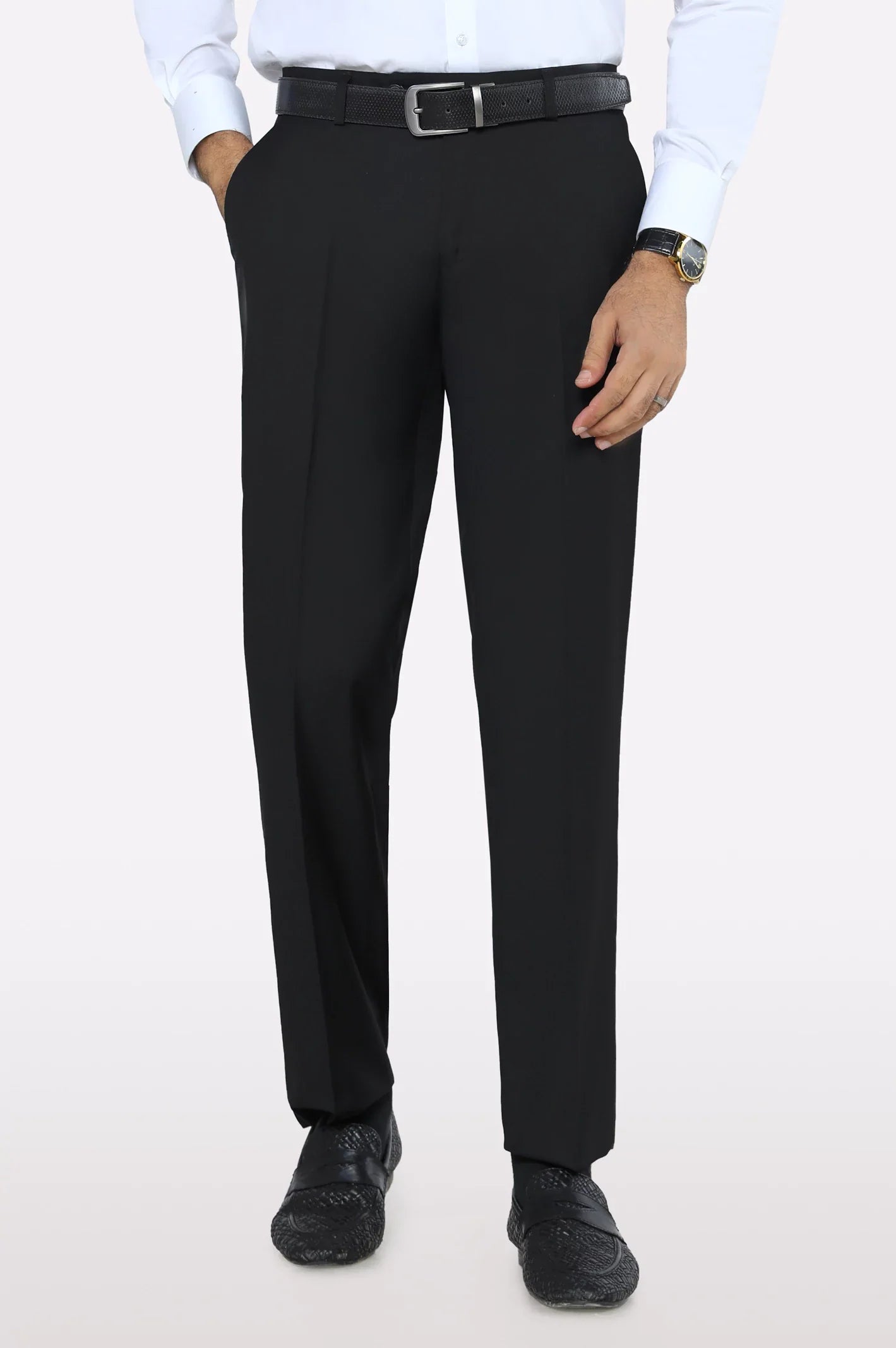 Jet Black Smart Fit Formal Trouser