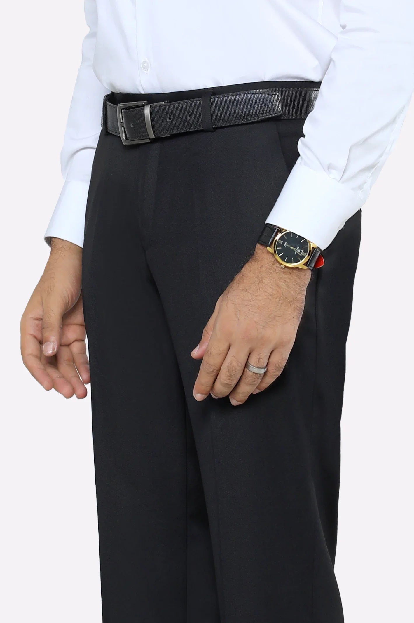 Jet Black Smart Fit Formal Trouser