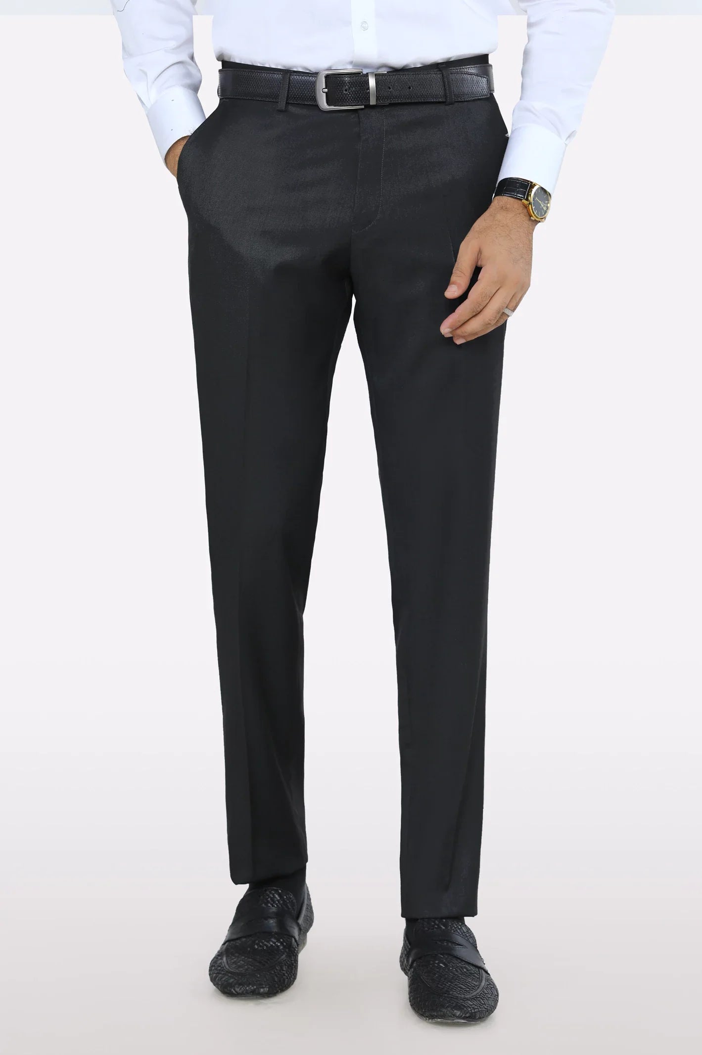 Charcoal Slim Ft Formal Trouser