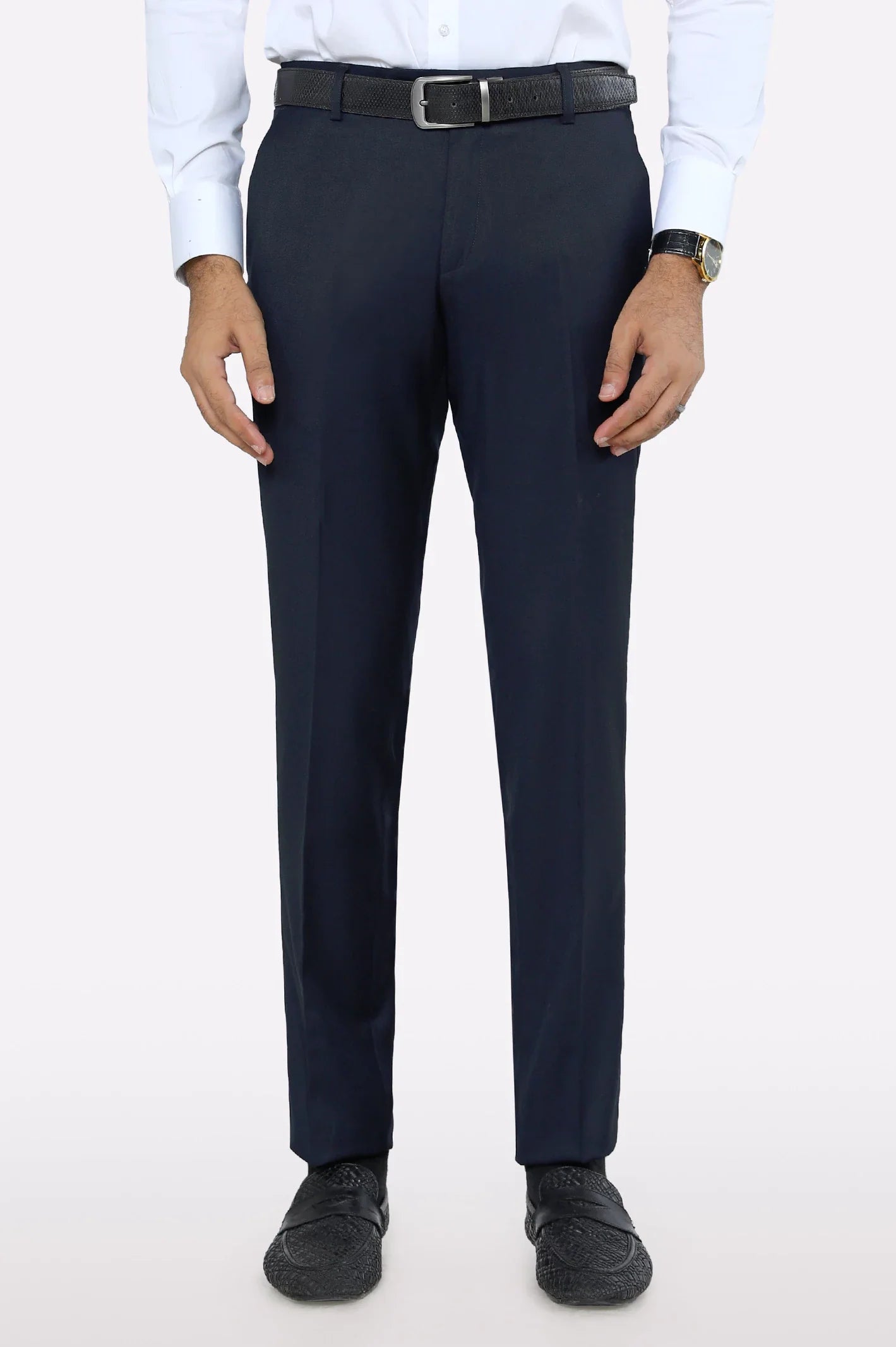 Navy Blue Slim Ft Formal Trouser