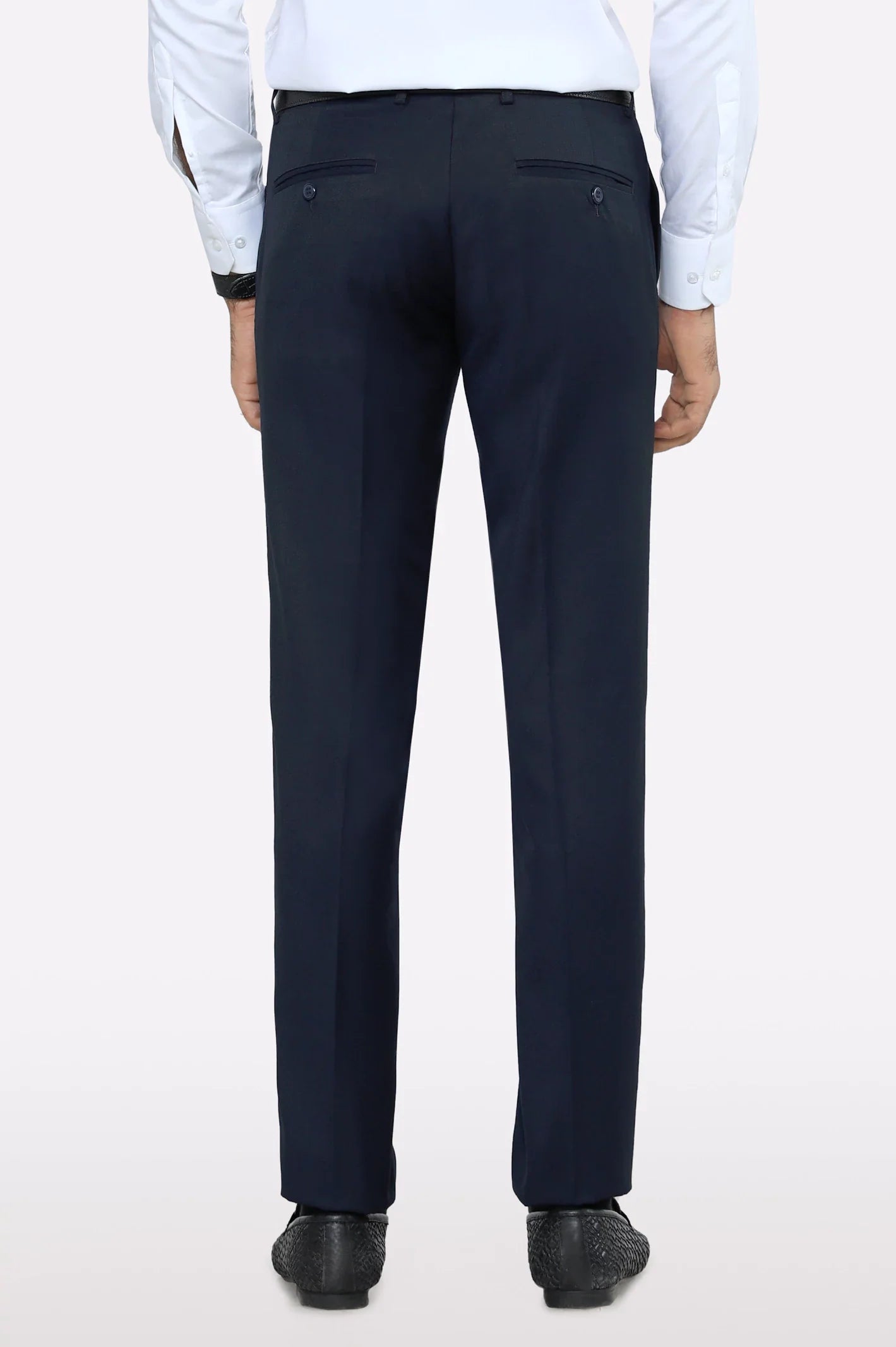 Navy Blue Slim Ft Formal Trouser