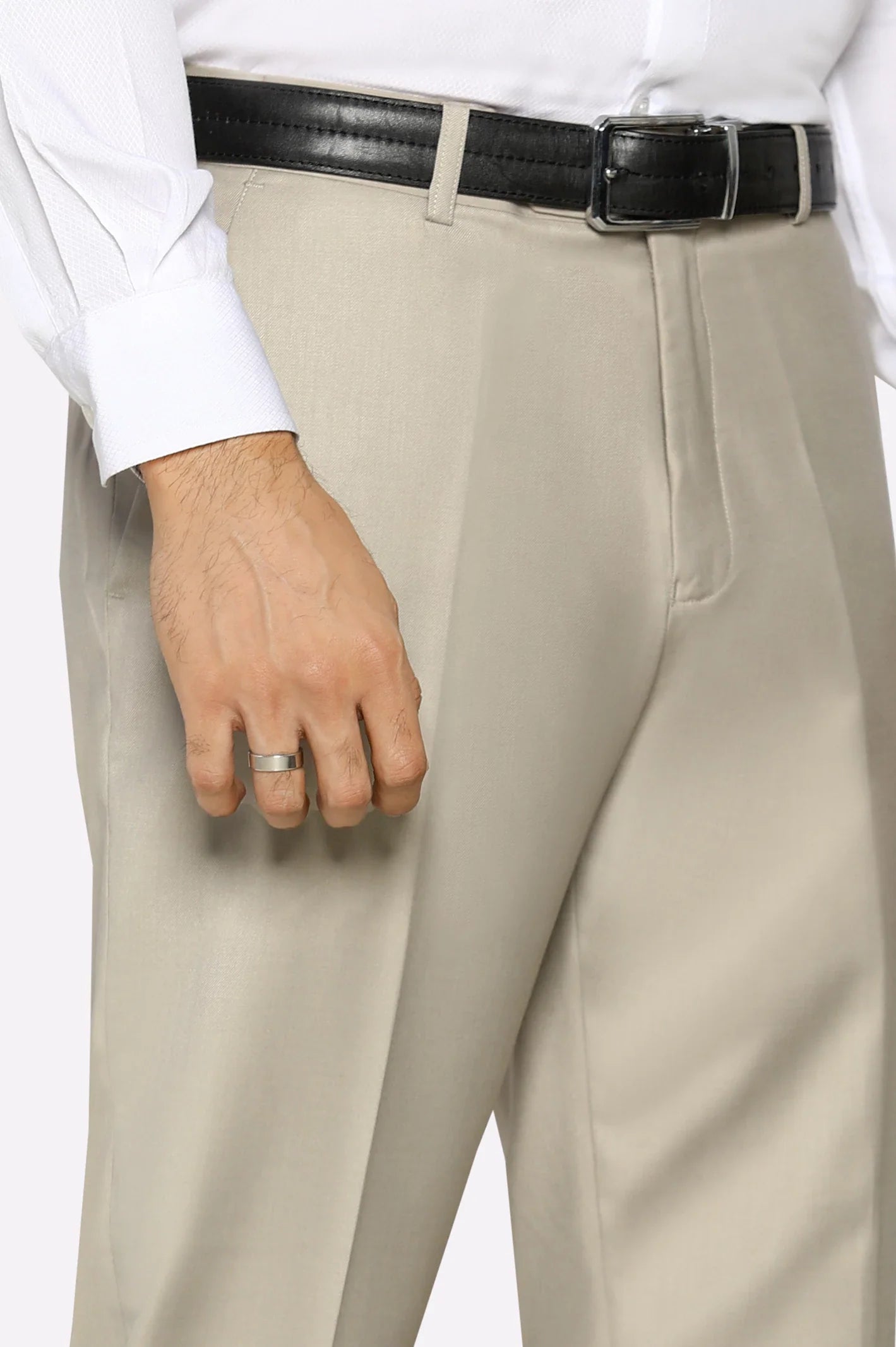 Fawn Regular Fit Formal Trouser