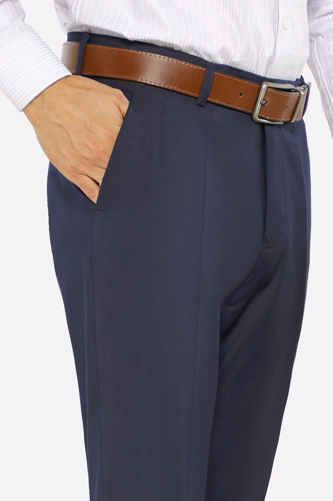 Royal Blue Regular Fit Formal Trouser