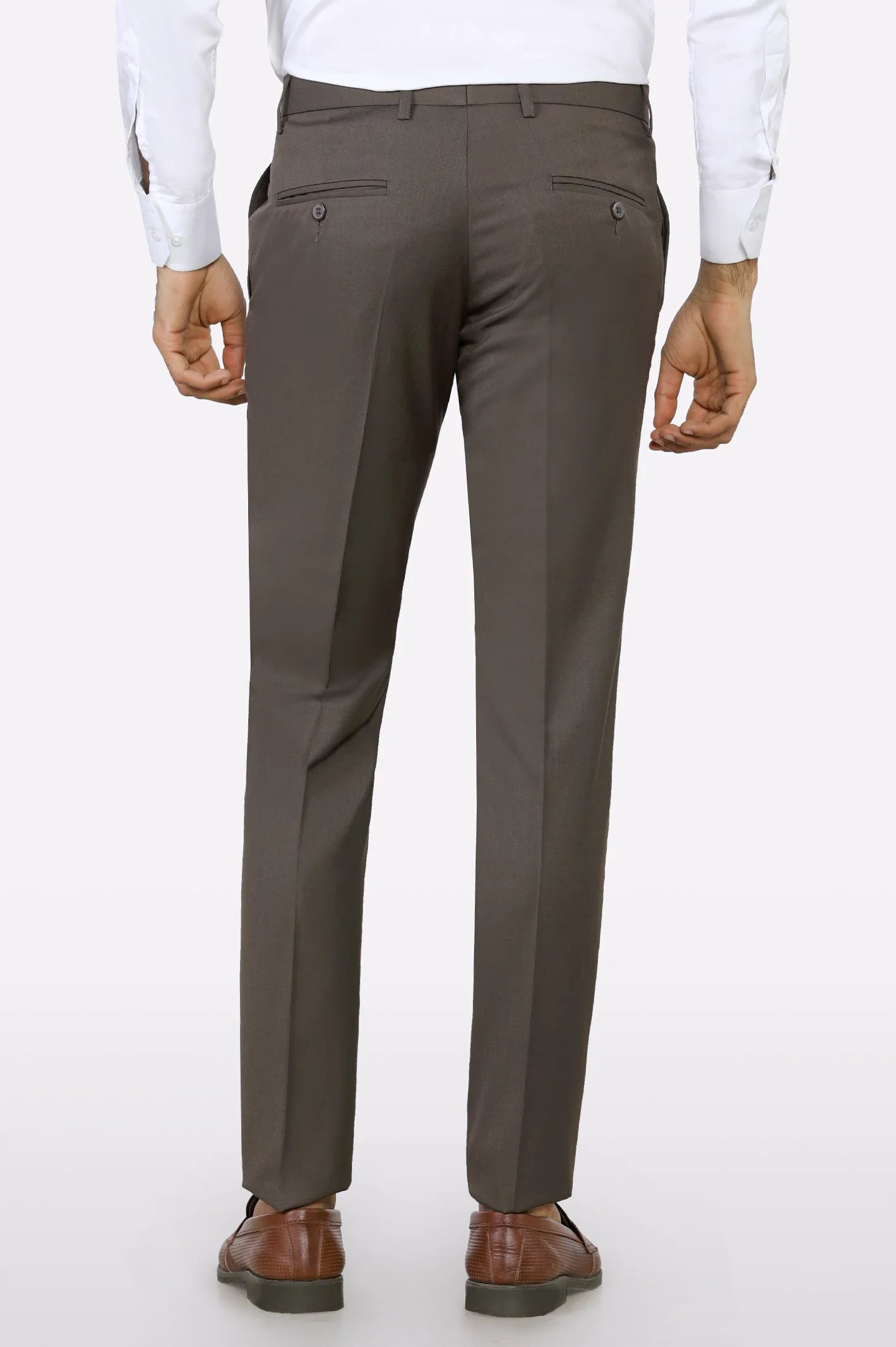 Dark Brown Slim Fit Formal Trouser