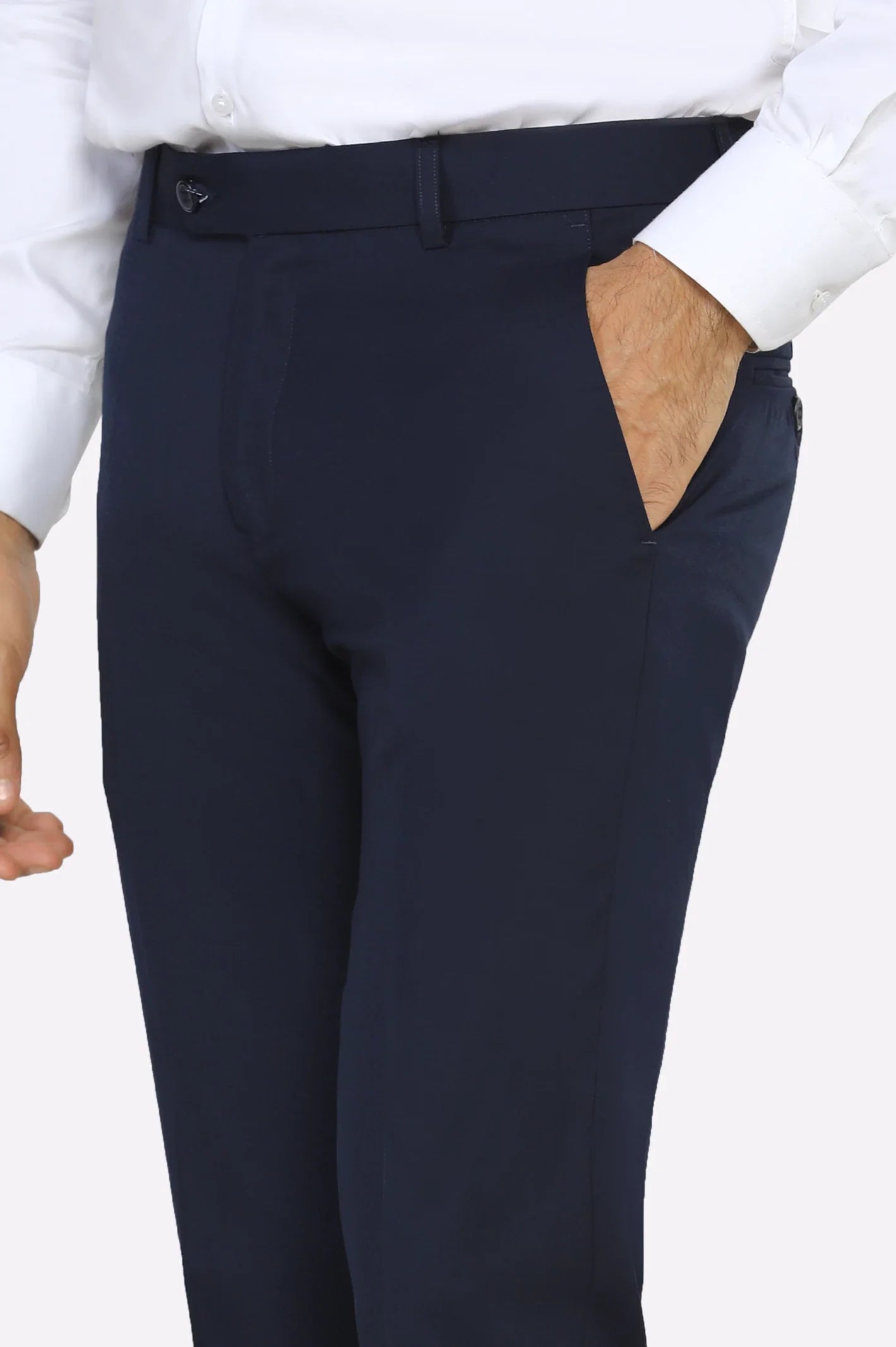 Navy Slim Fit Formal Trouser