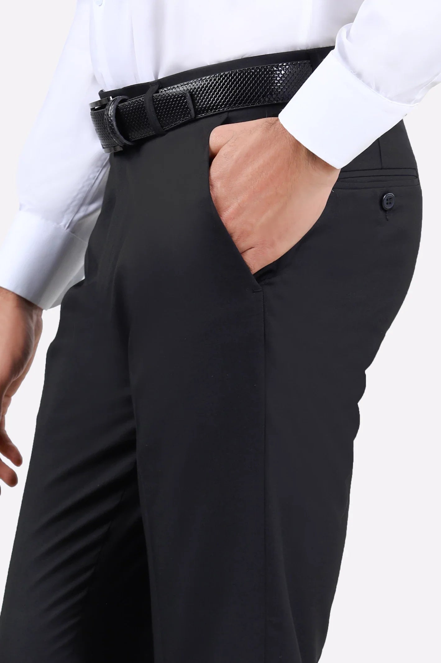 Black Regular Fit Formal Trouser