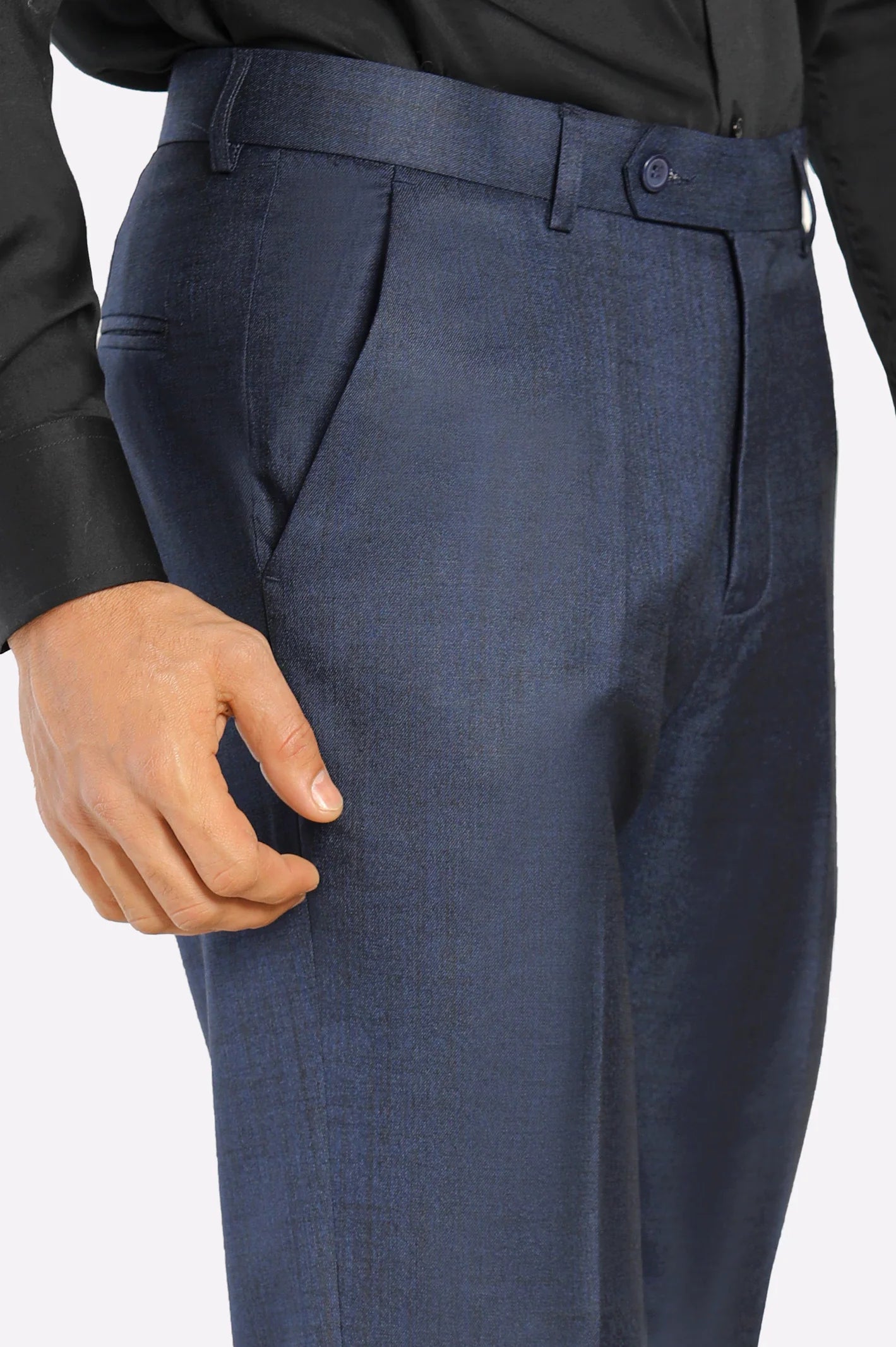 Navy Regular Fit Formal Trouser
