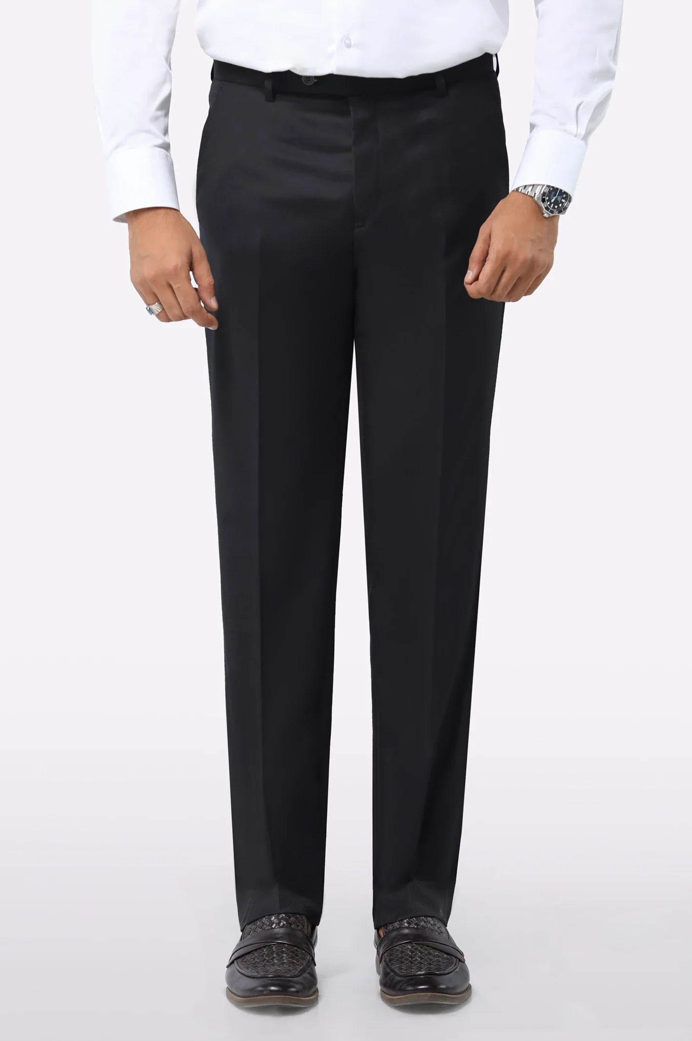 Black Regular Fit Formal Trouser