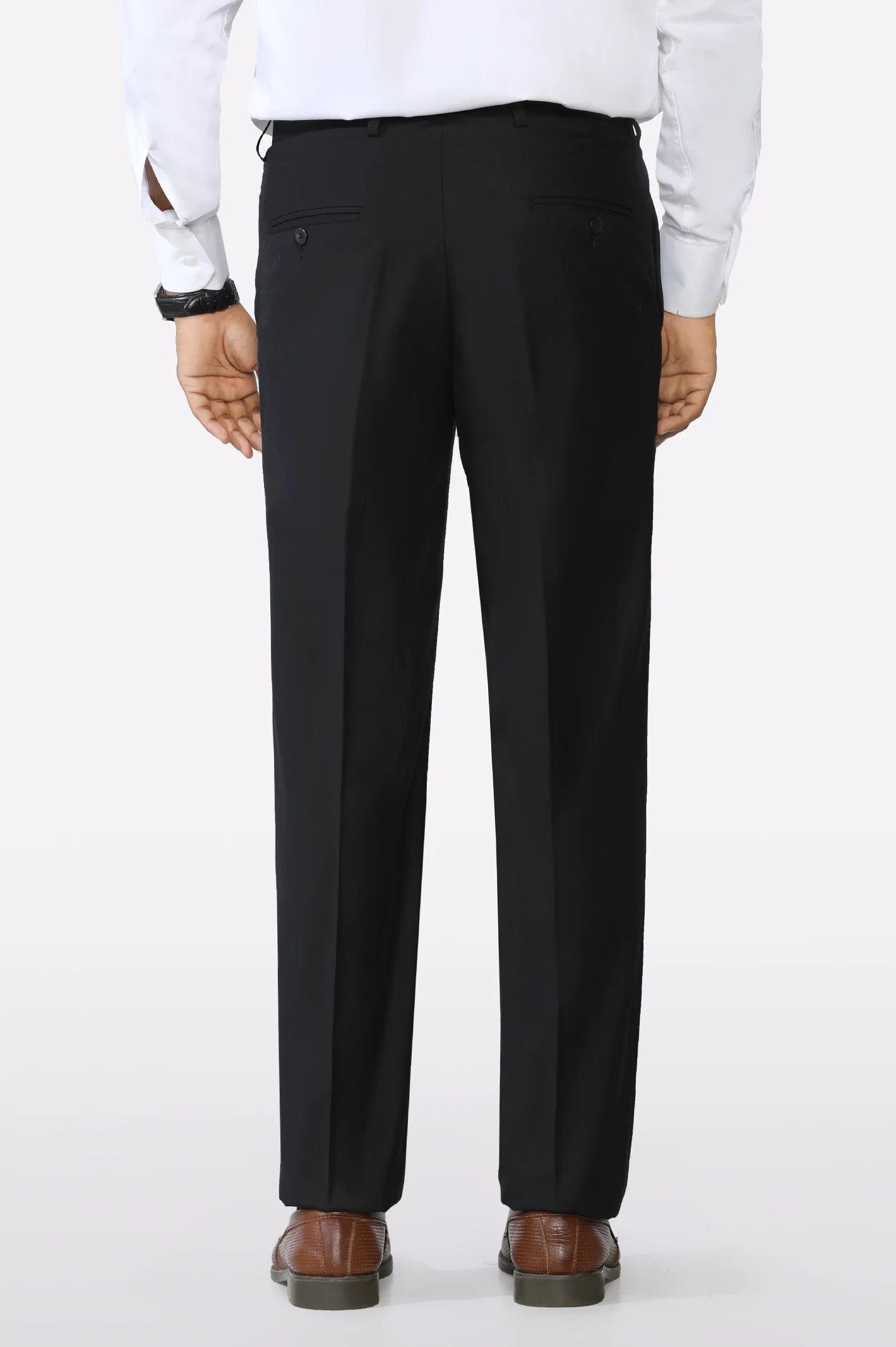 Black Regular Fit Formal Trouser