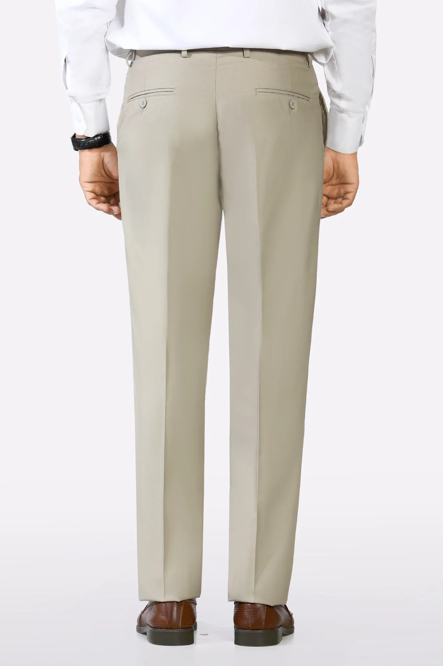 Sand Regular Fit Formal Trouser