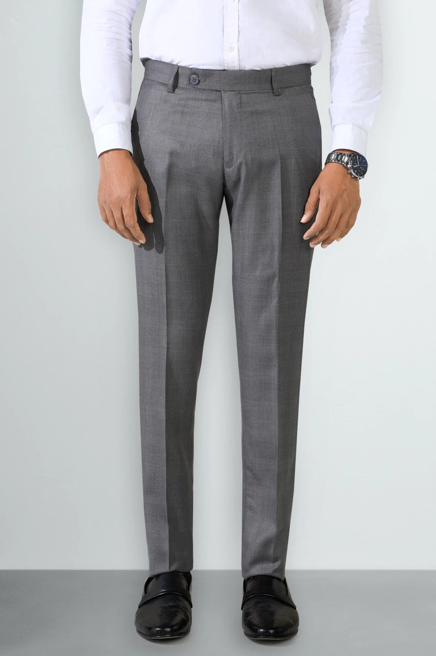 Grey Slim Fit Formal Trouser