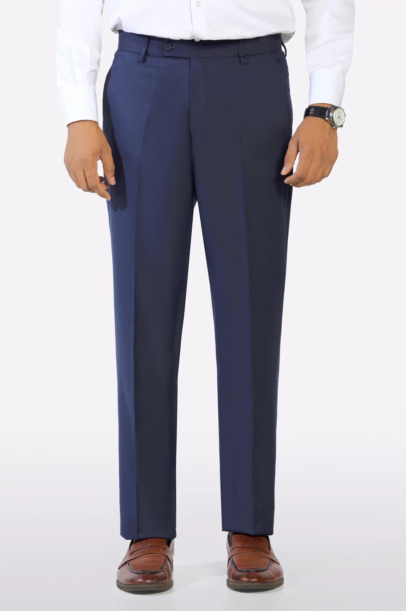 Navy Regular Fit Formal Trouser