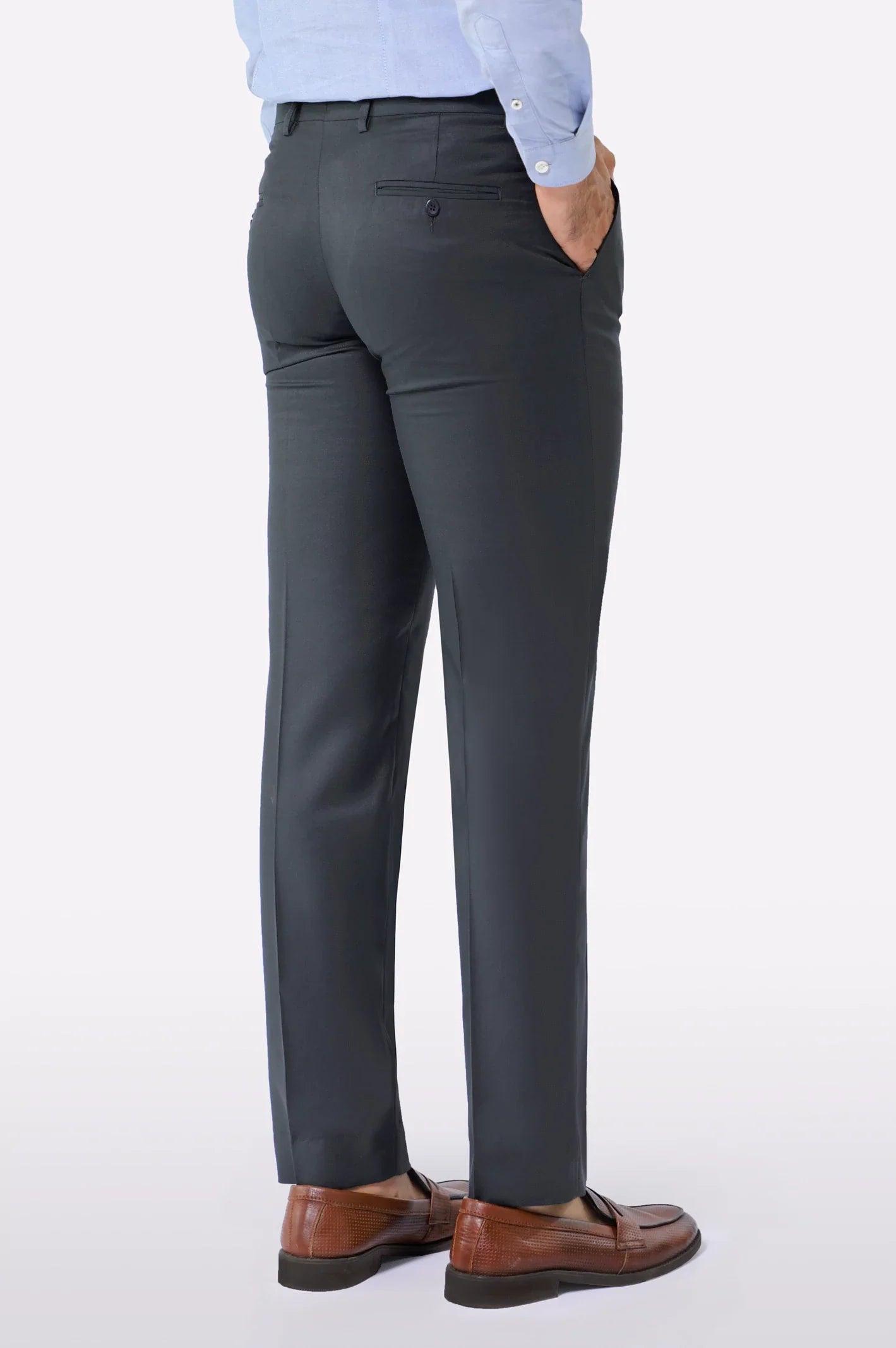 Dark Grey Smart Fit Formal Trouser