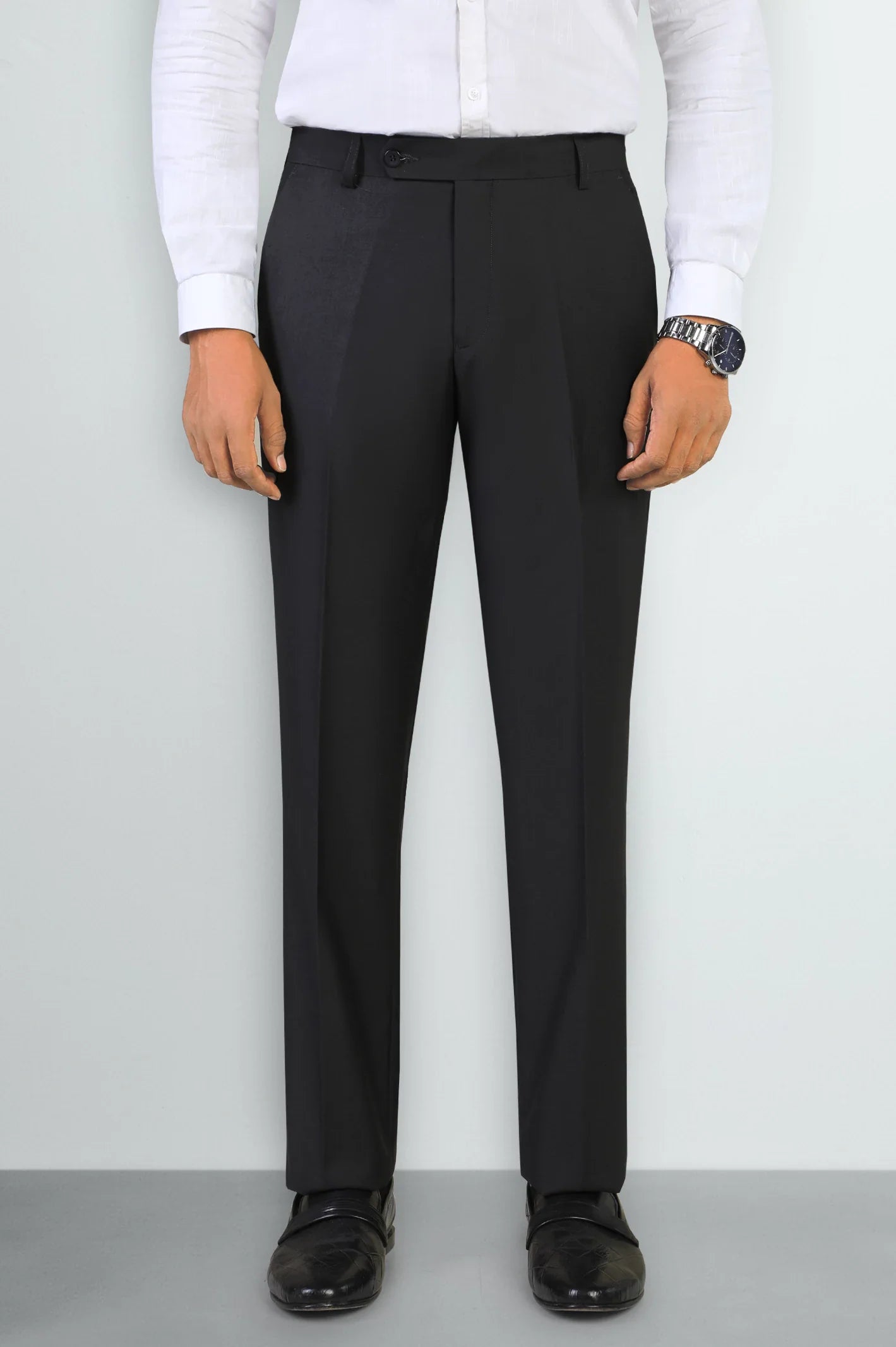 Dark Grey Regular Fit Formal Trouser