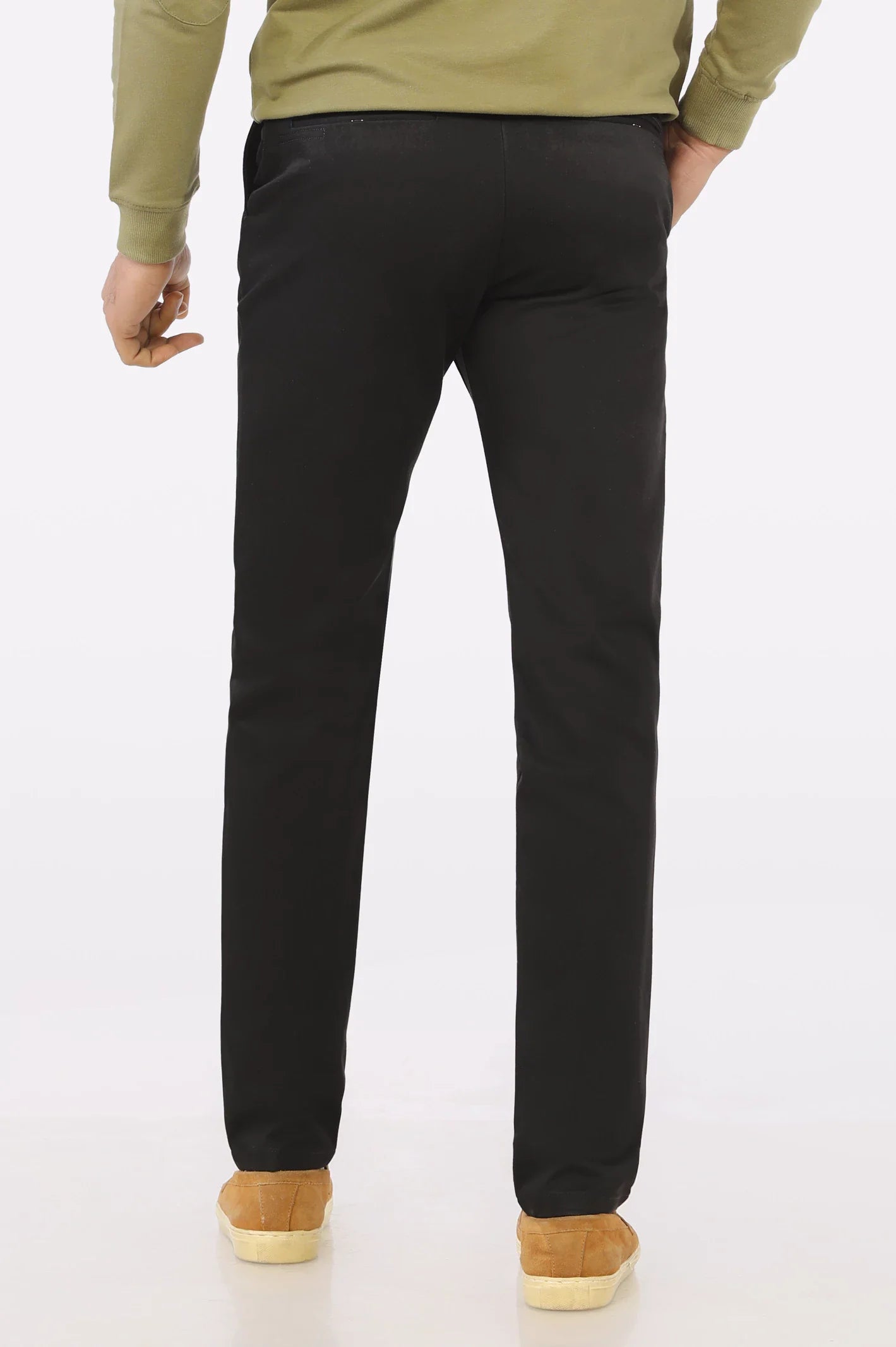 Black Smart Fit Cotton Chino
