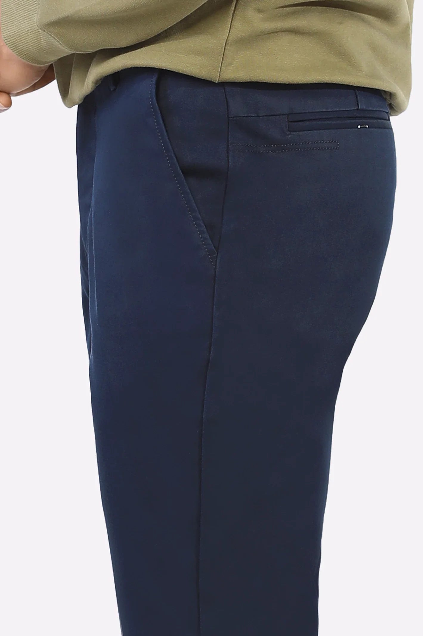 Dark Blue Smart Fit Cotton Chino