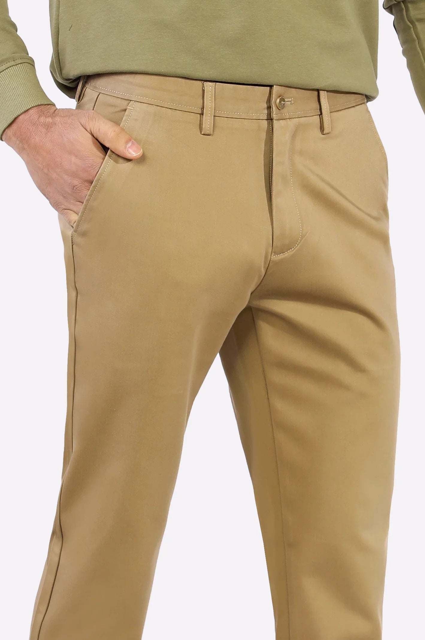 Dark Brown Smart Fit Cotton Chino