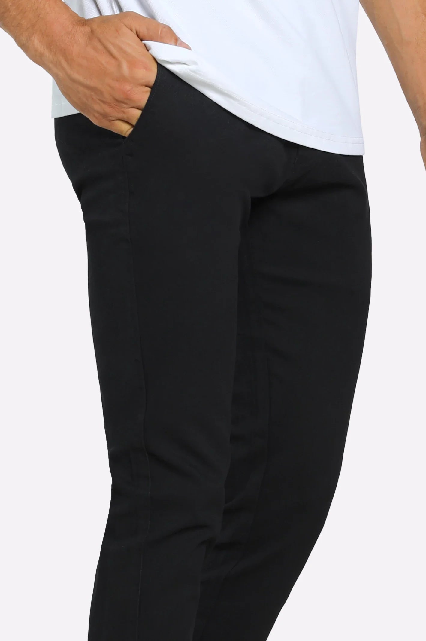 Black Smart Fit Cotton Chino