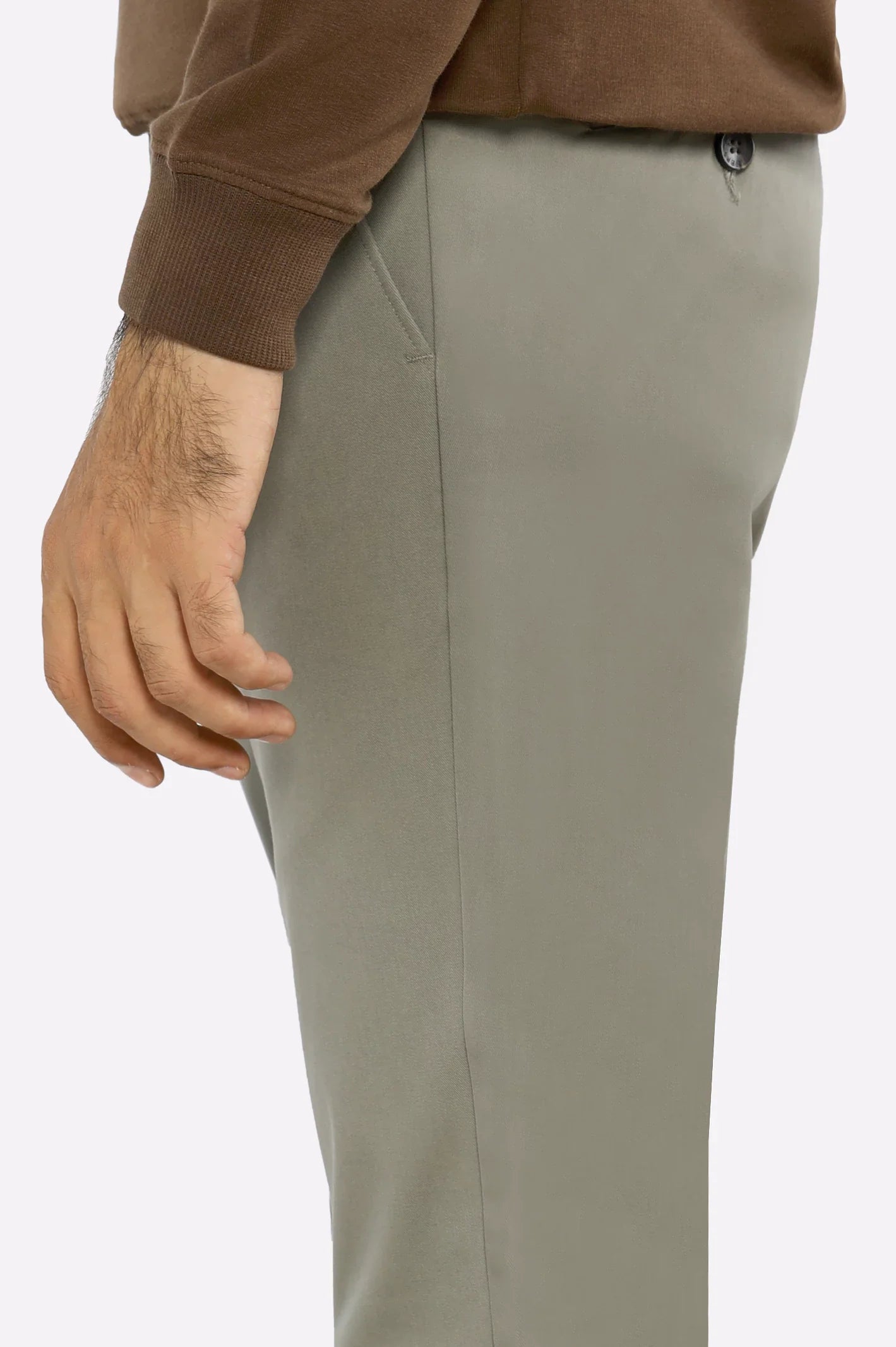 Beige Smart Fit Cotton Chino