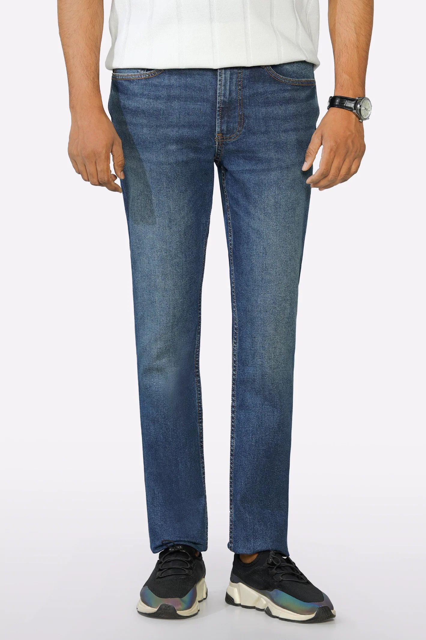 Blue Modern Slim Fit Jeans