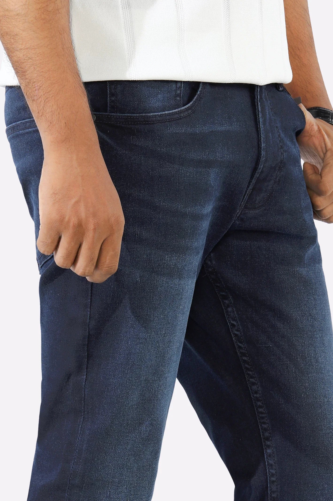 Dark Blue Modern Slim Fit Jeans