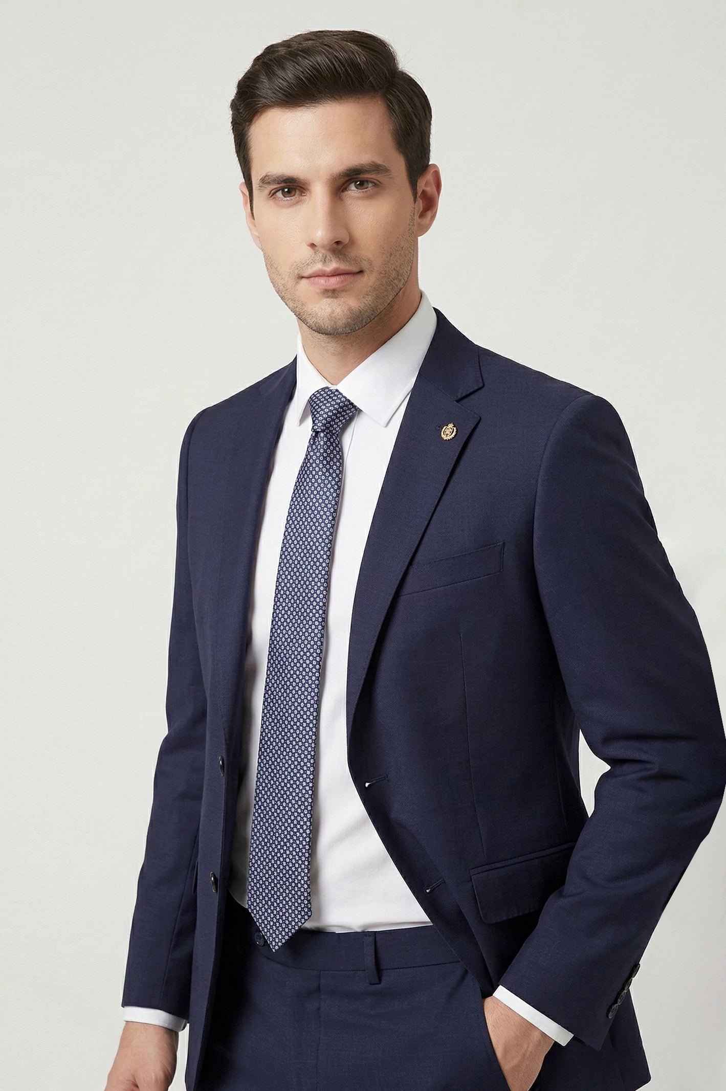 Dark Blue Formal 2PC Suit