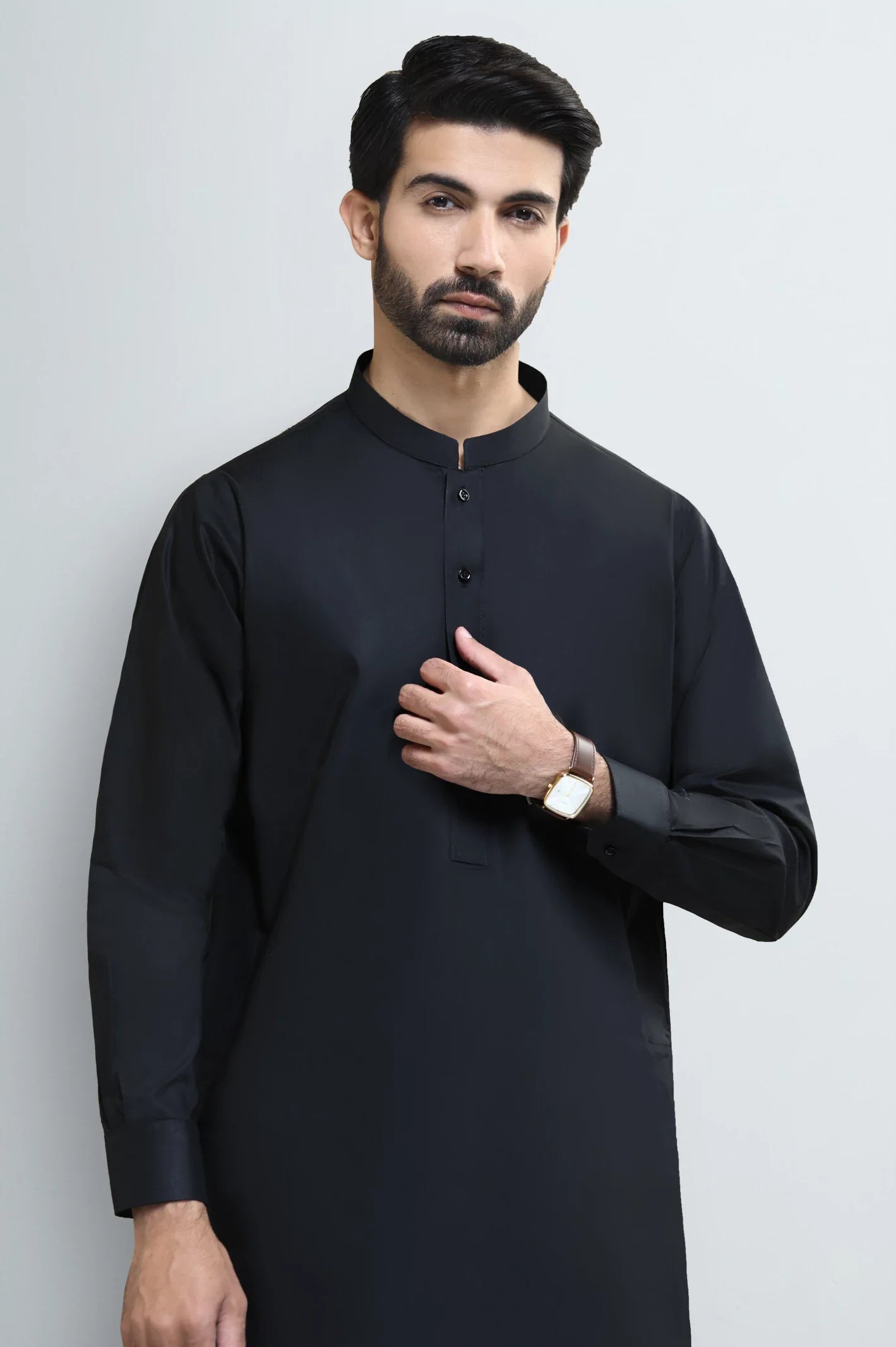 Black Cotton Shalwar Kameez