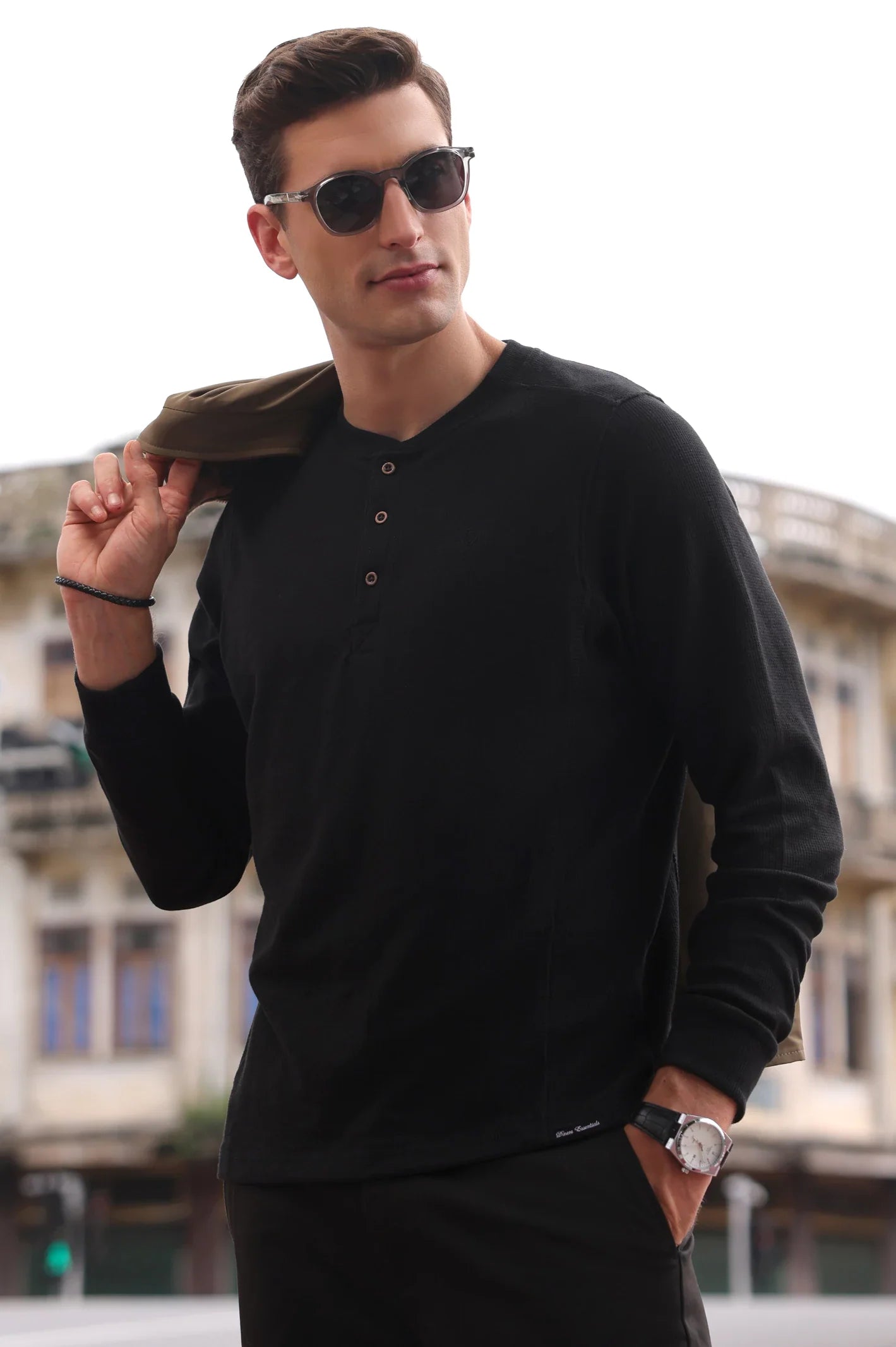 Black Full Sleeves T-Shirt