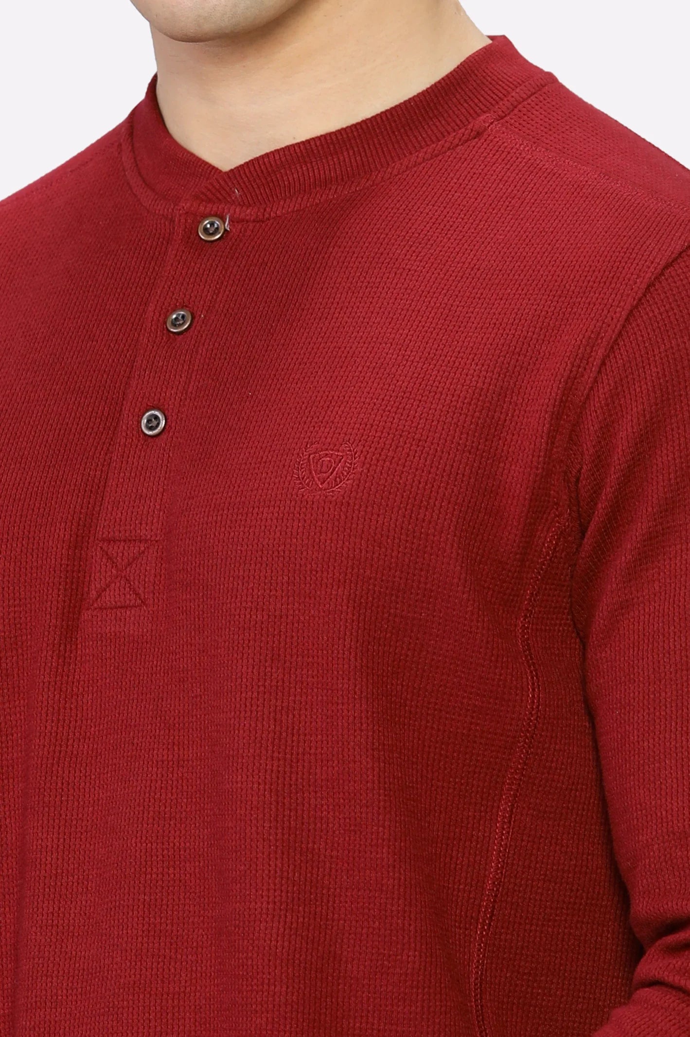 Burgundy Full Sleeves T-Shirt