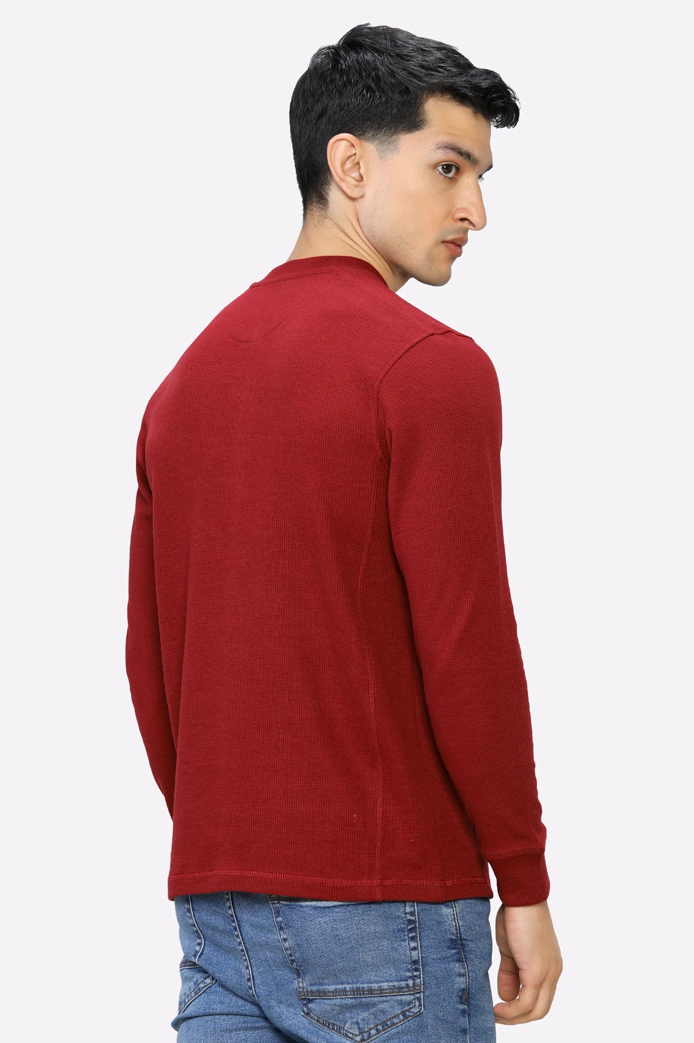 Burgundy Full Sleeves T-Shirt