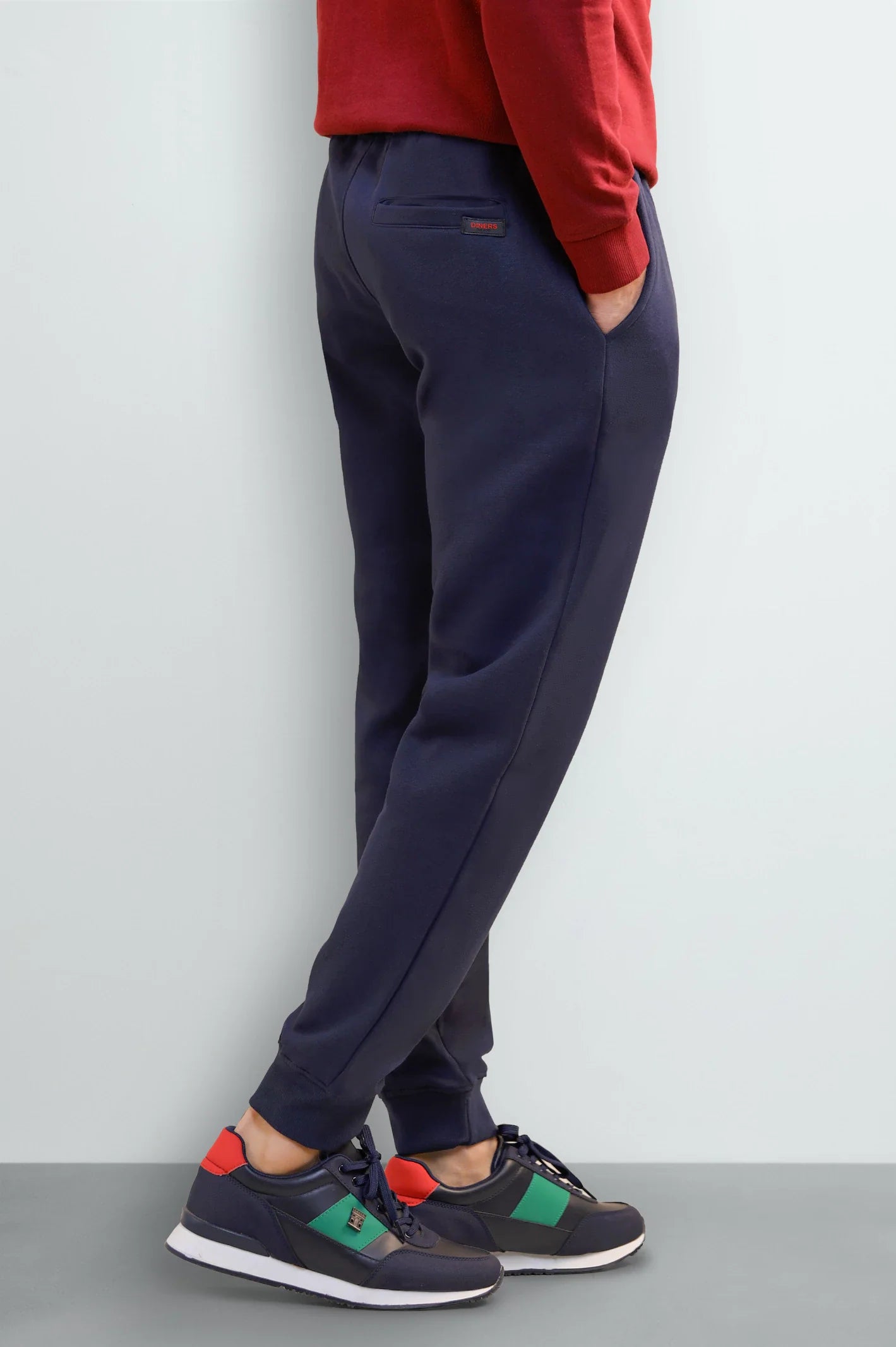 Navy Blue Casual Knitted Trouser