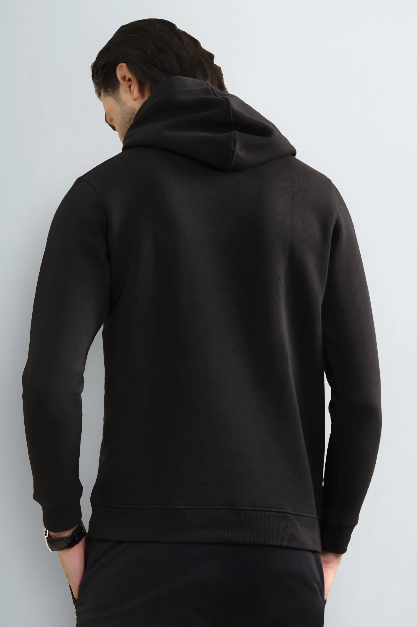 Black Pullover Hoodie for Men