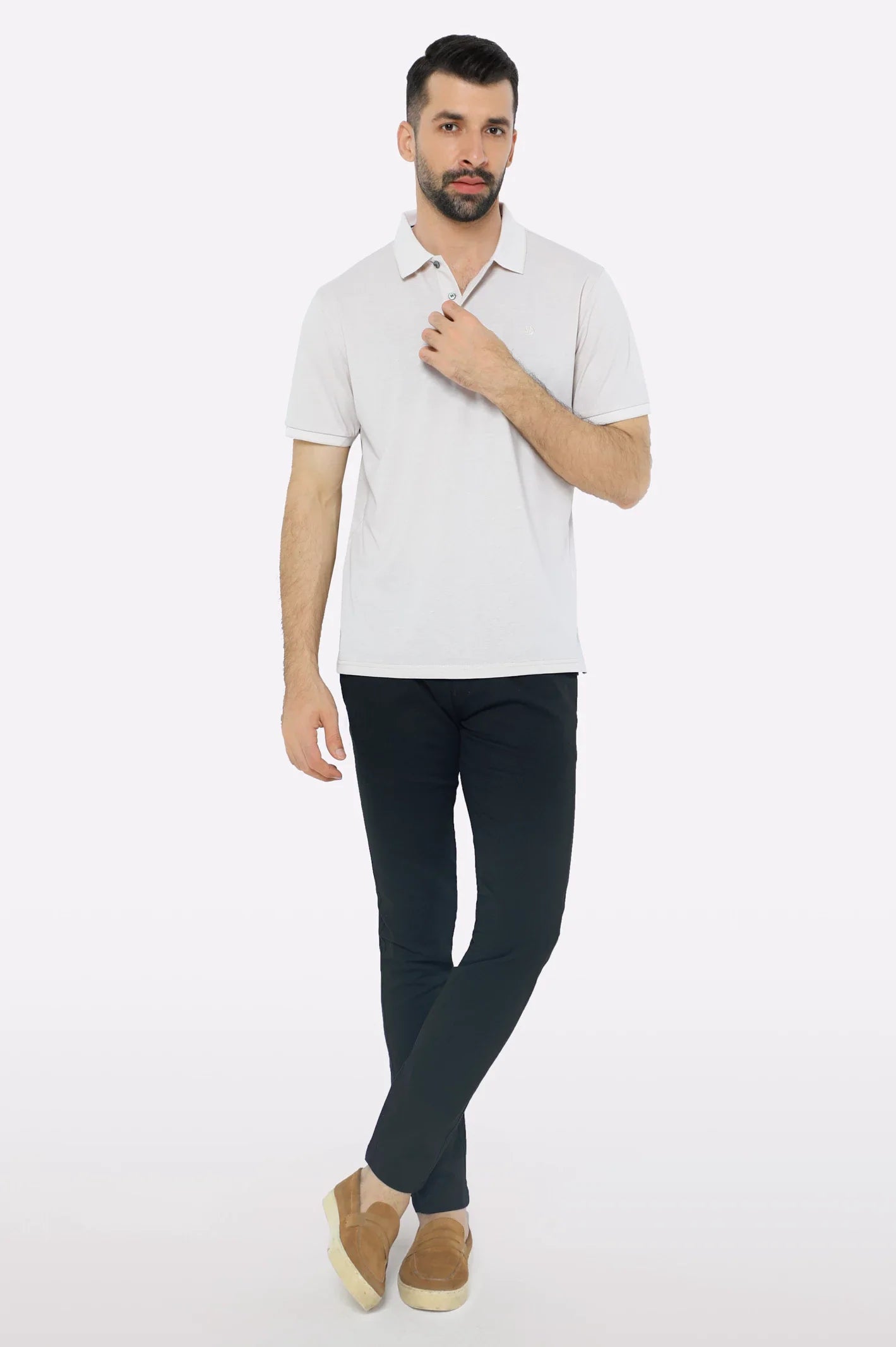 Fawn Yarn Dyed Polo