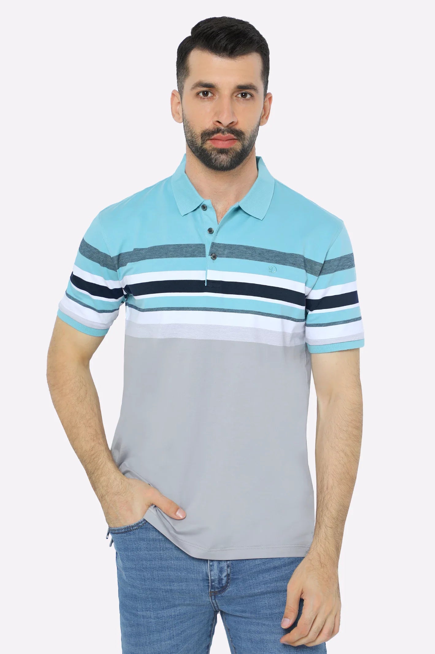 Light Green Yarn Dyed Polo