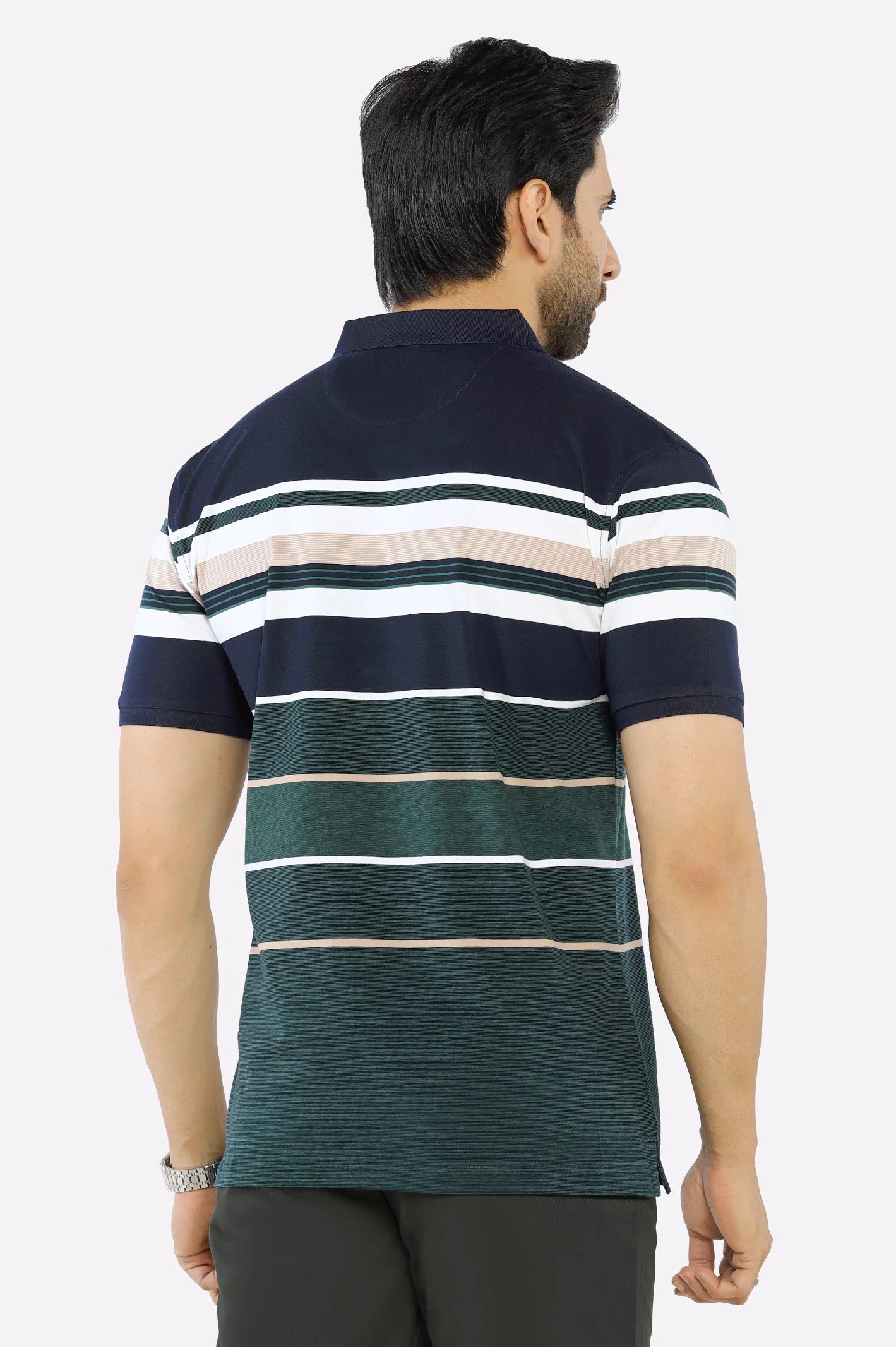 Dark Green Yarn Dyed Polo