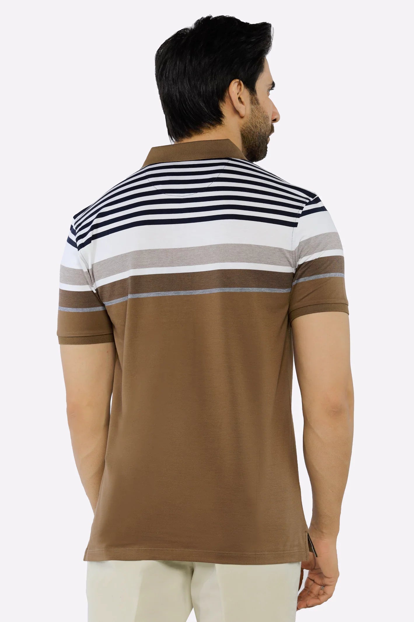 Brown Yarn Dyed Polo