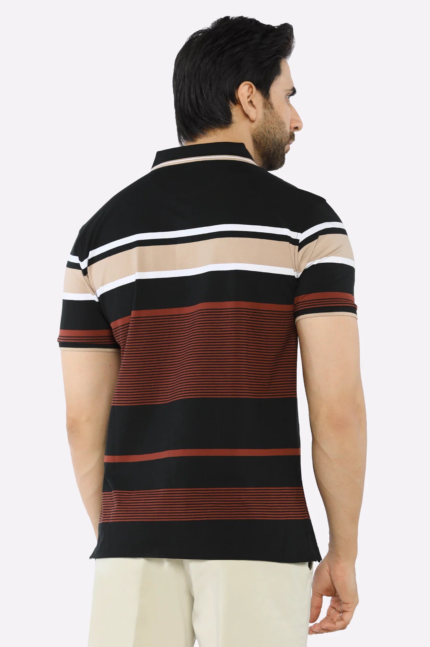 Black Yarn Dyed Polo