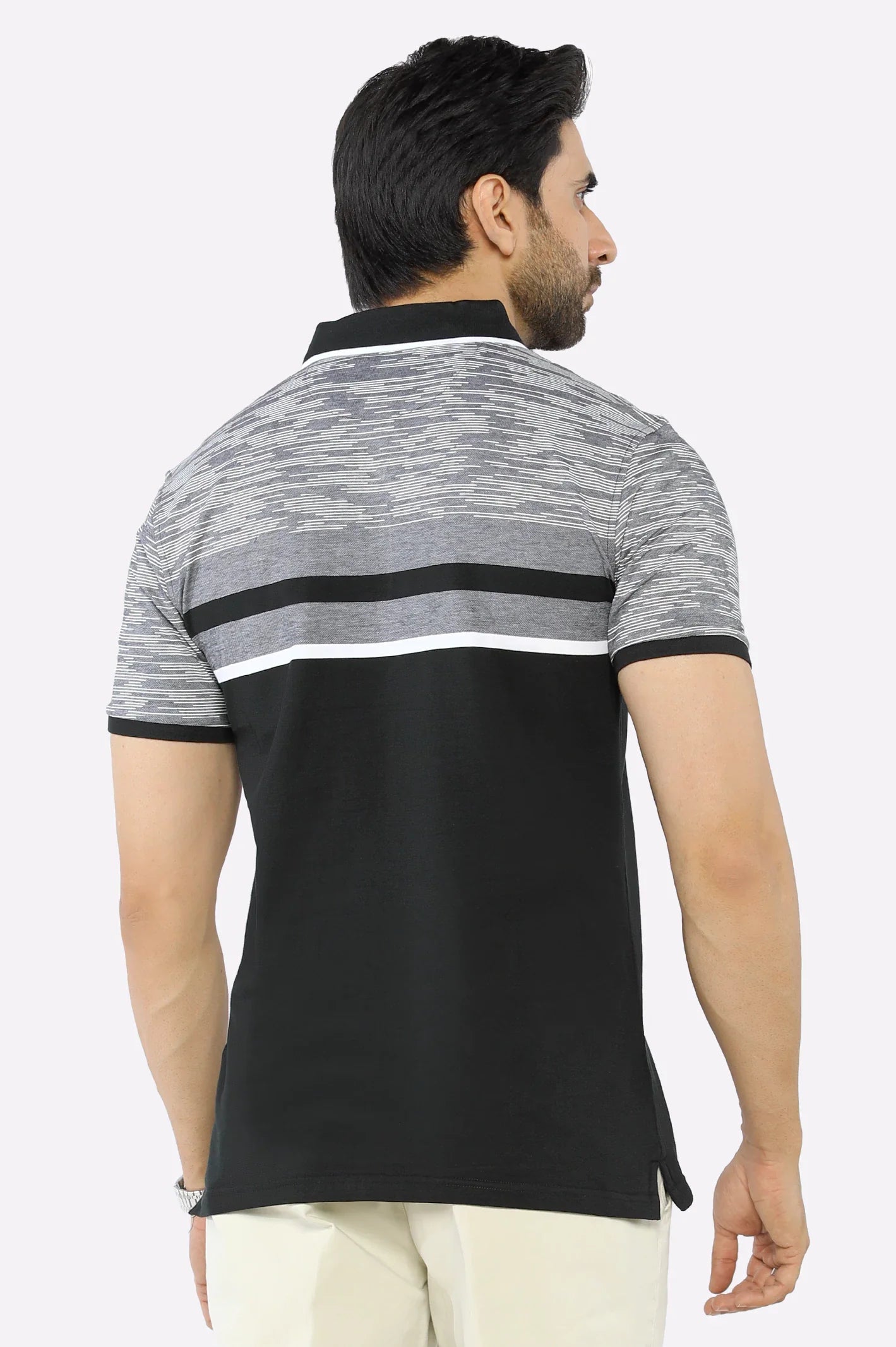 Grey Yarn Dyed Polo