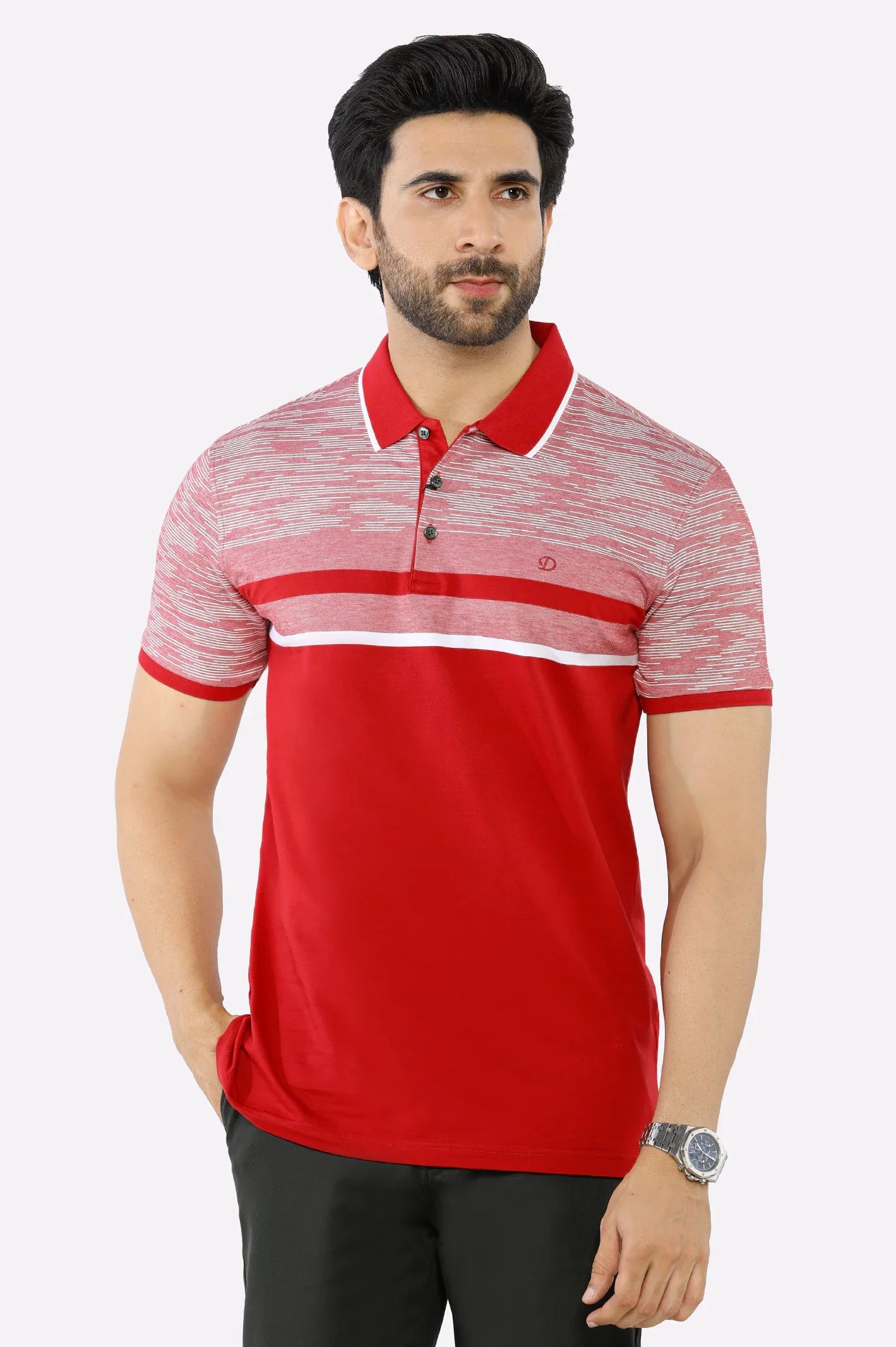 Maroon Yarn Dyed Polo