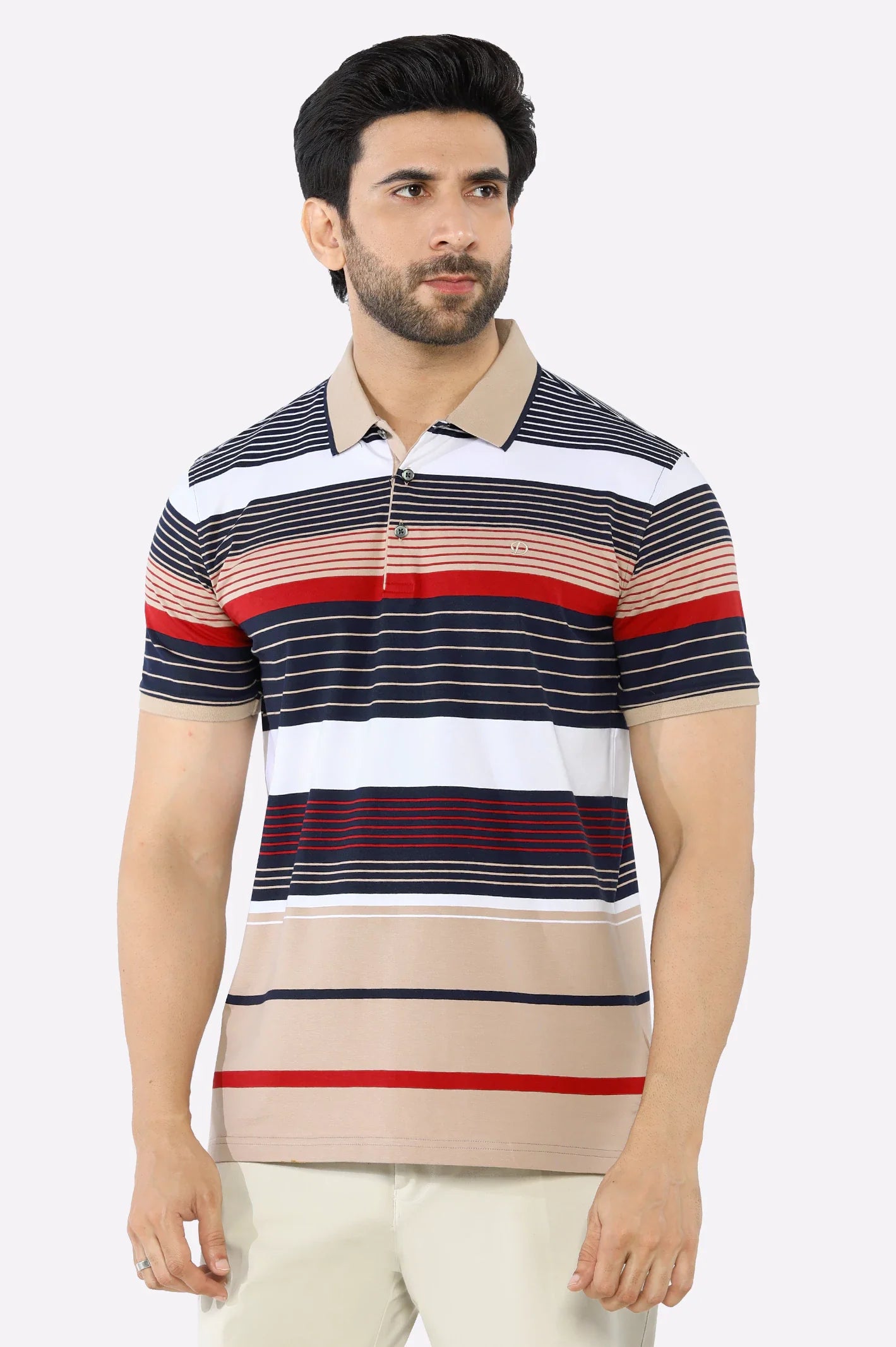 Fawn Yarn Dyed Polo