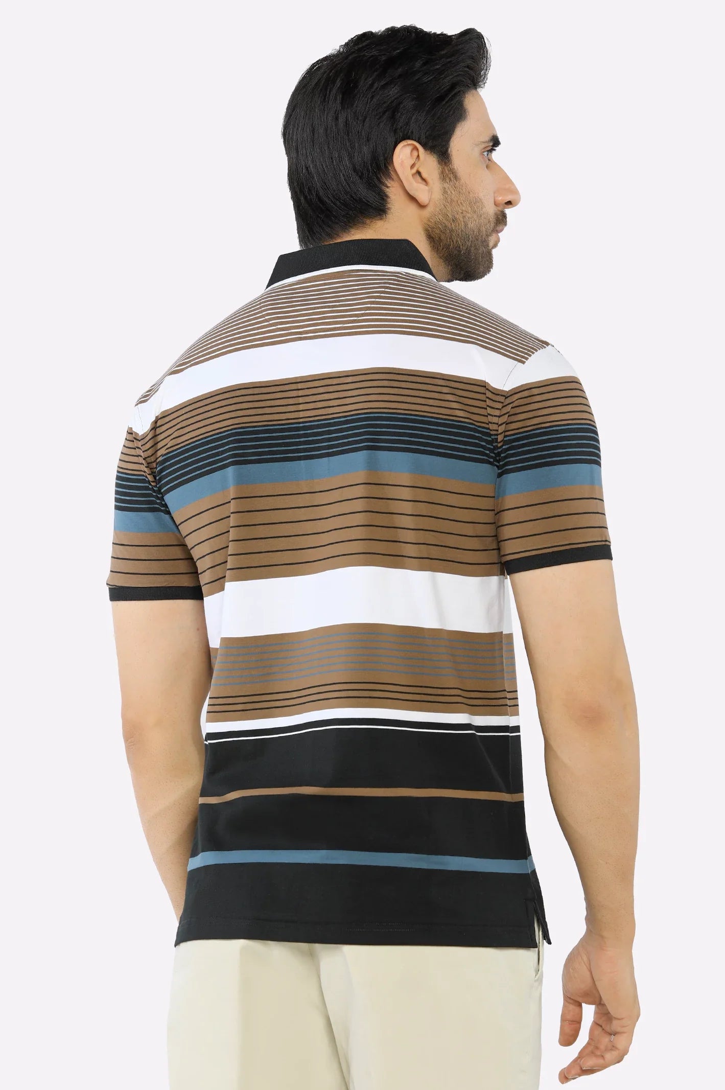 Brown Yarn Dyed Polo