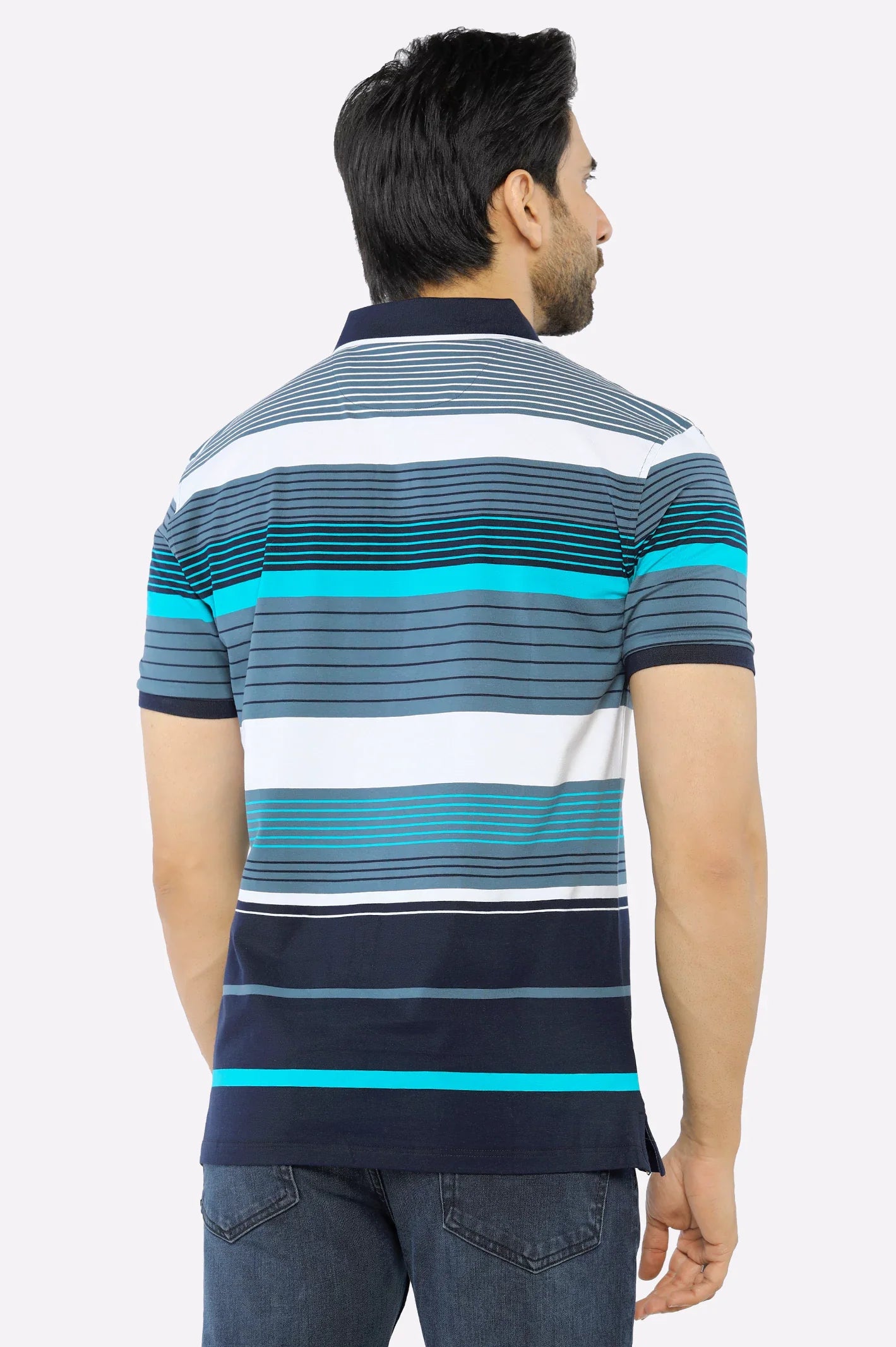 Aqua Yarn Dyed Polo