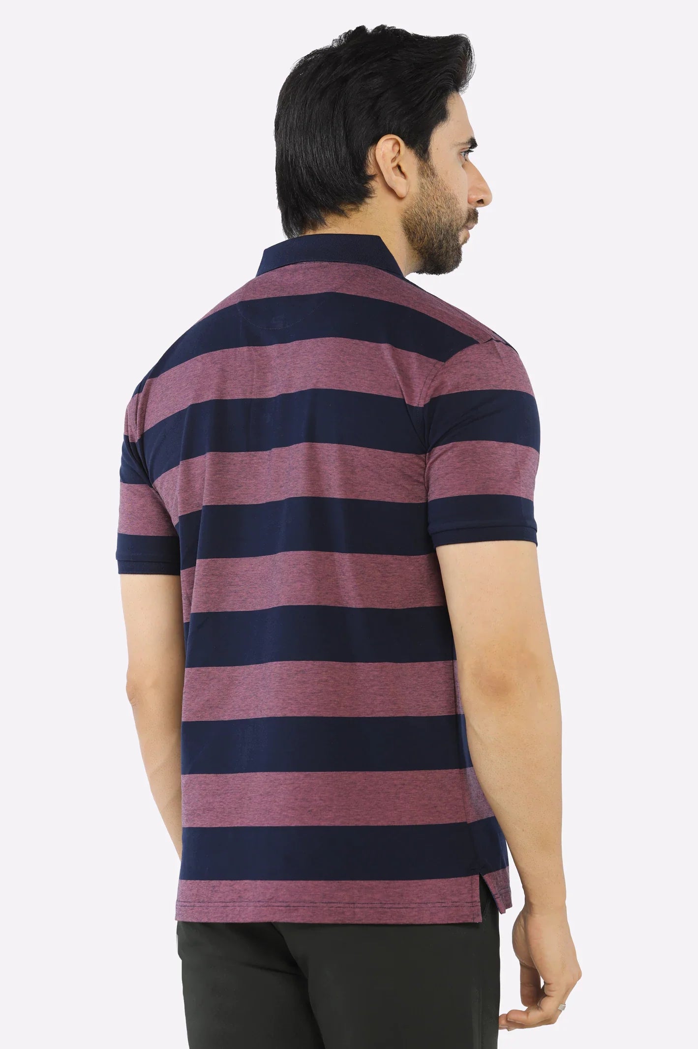 Dark Purple Yarn Dyed Polo