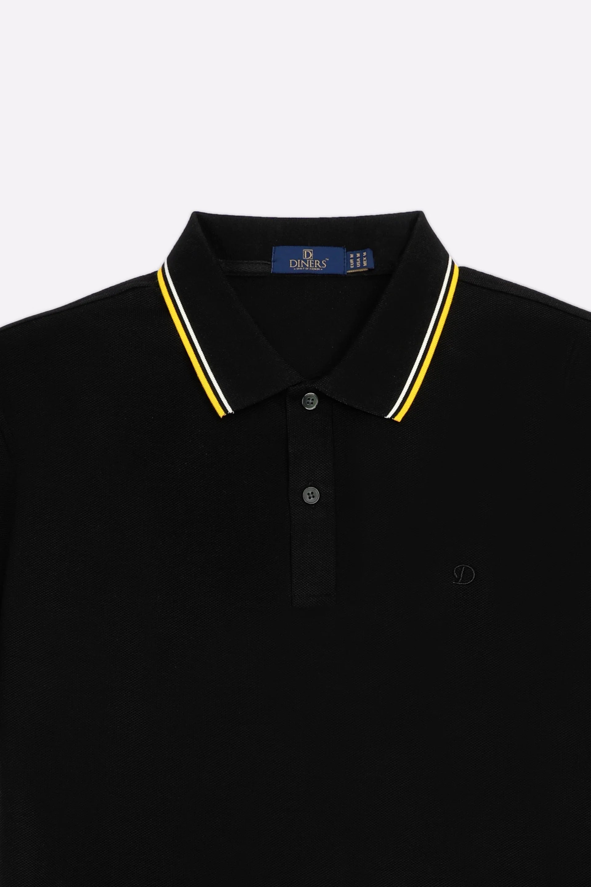 Black Mercerised Polo