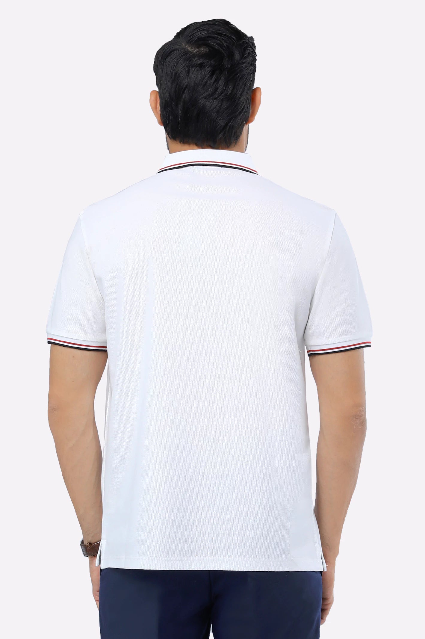 White Mercerised Polo